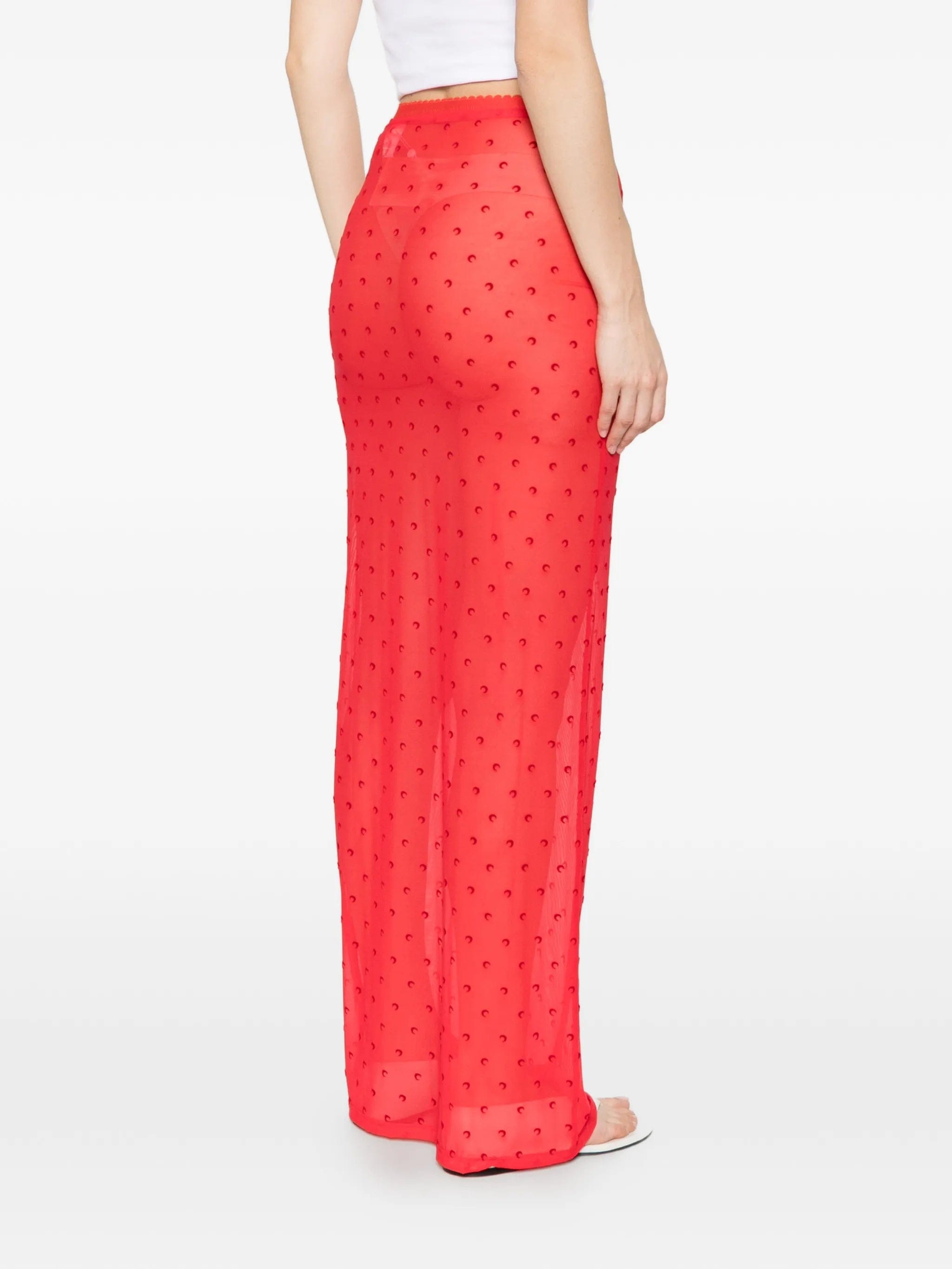 Marine Serre Moon Plumetis mesh skirt