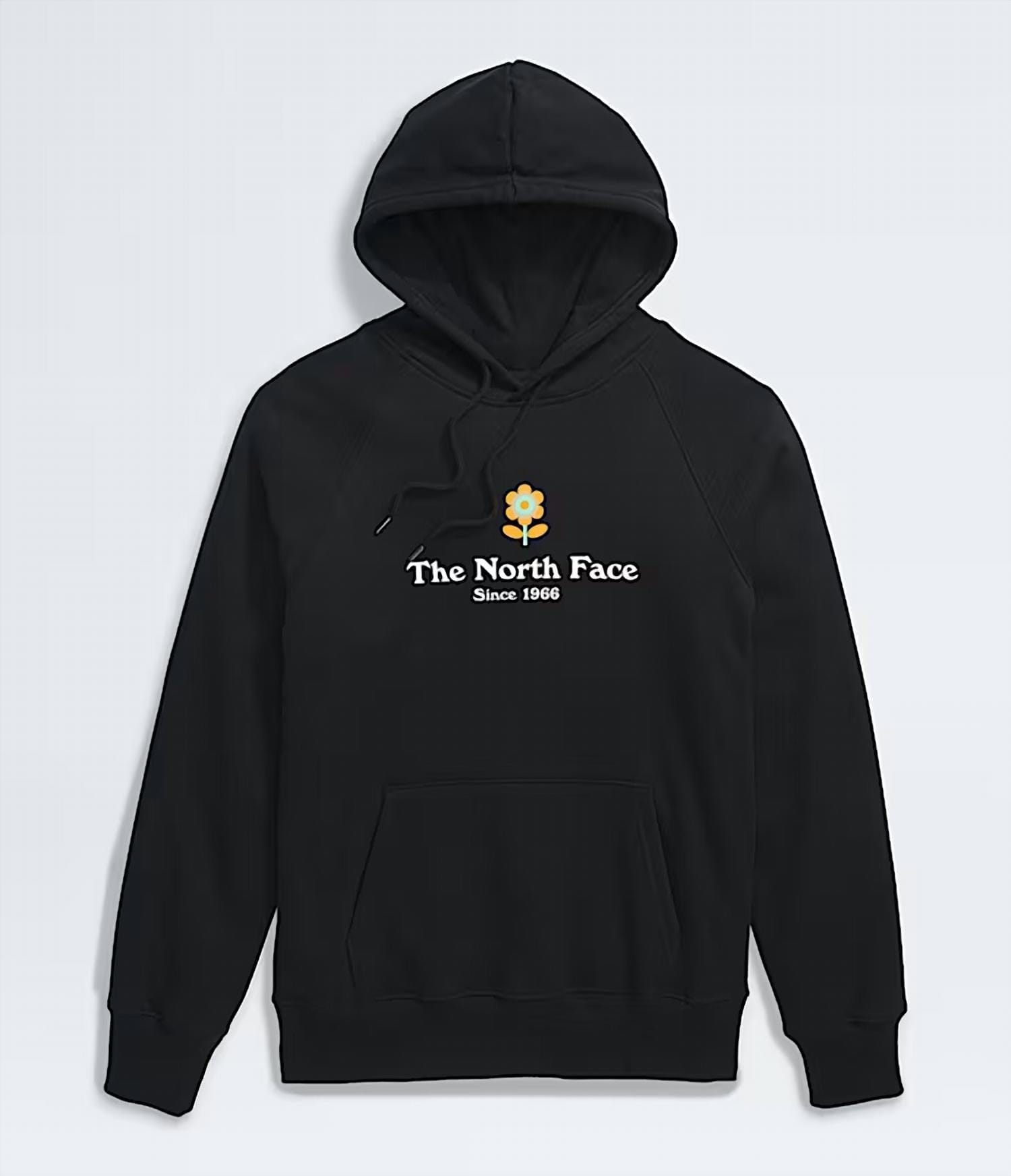 Flower Women's Strange Colorful World Flower Hoodie In Jk3 - Tnf Black