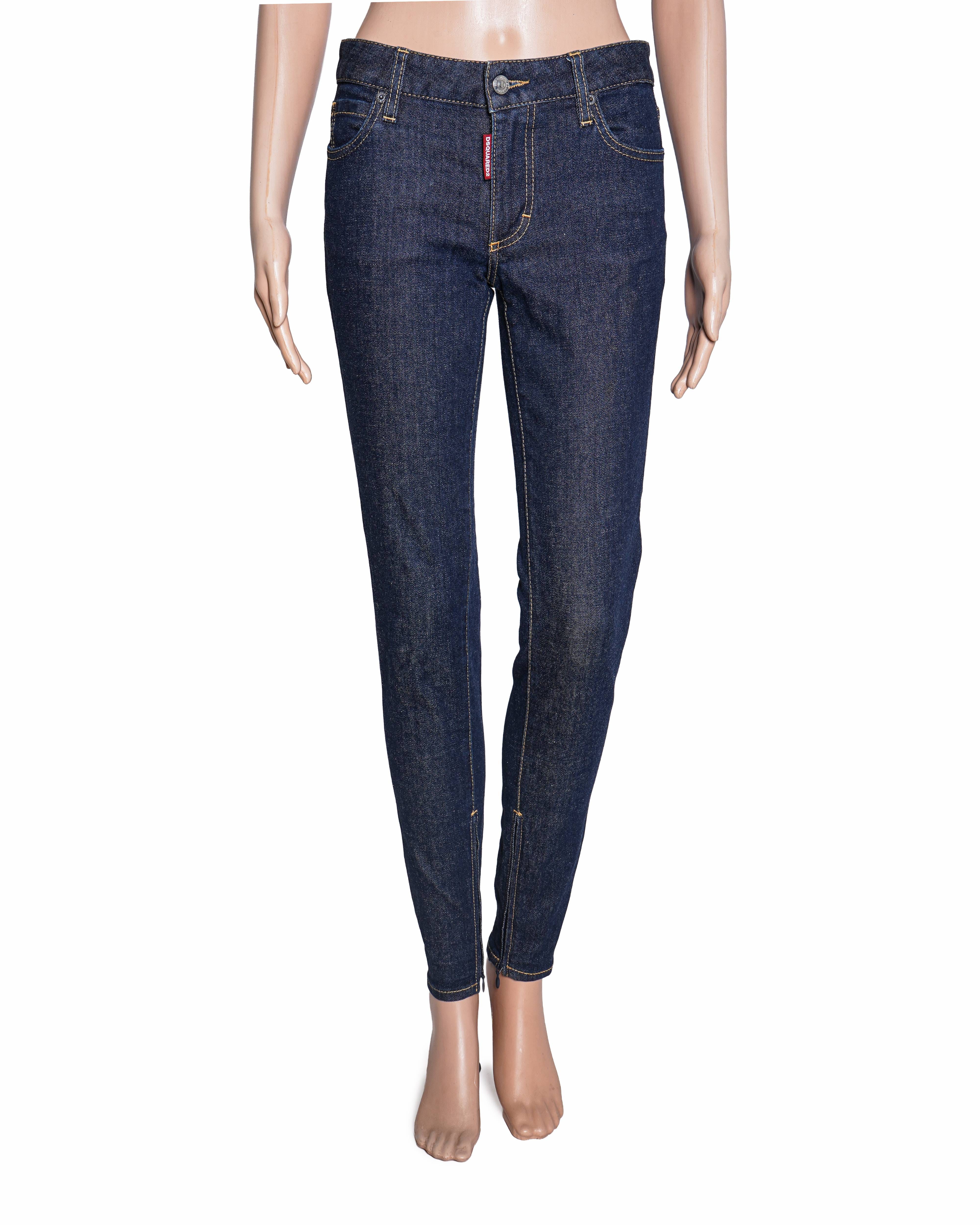 DSQUARED2 Dark Blue Wash Skinny Jeans