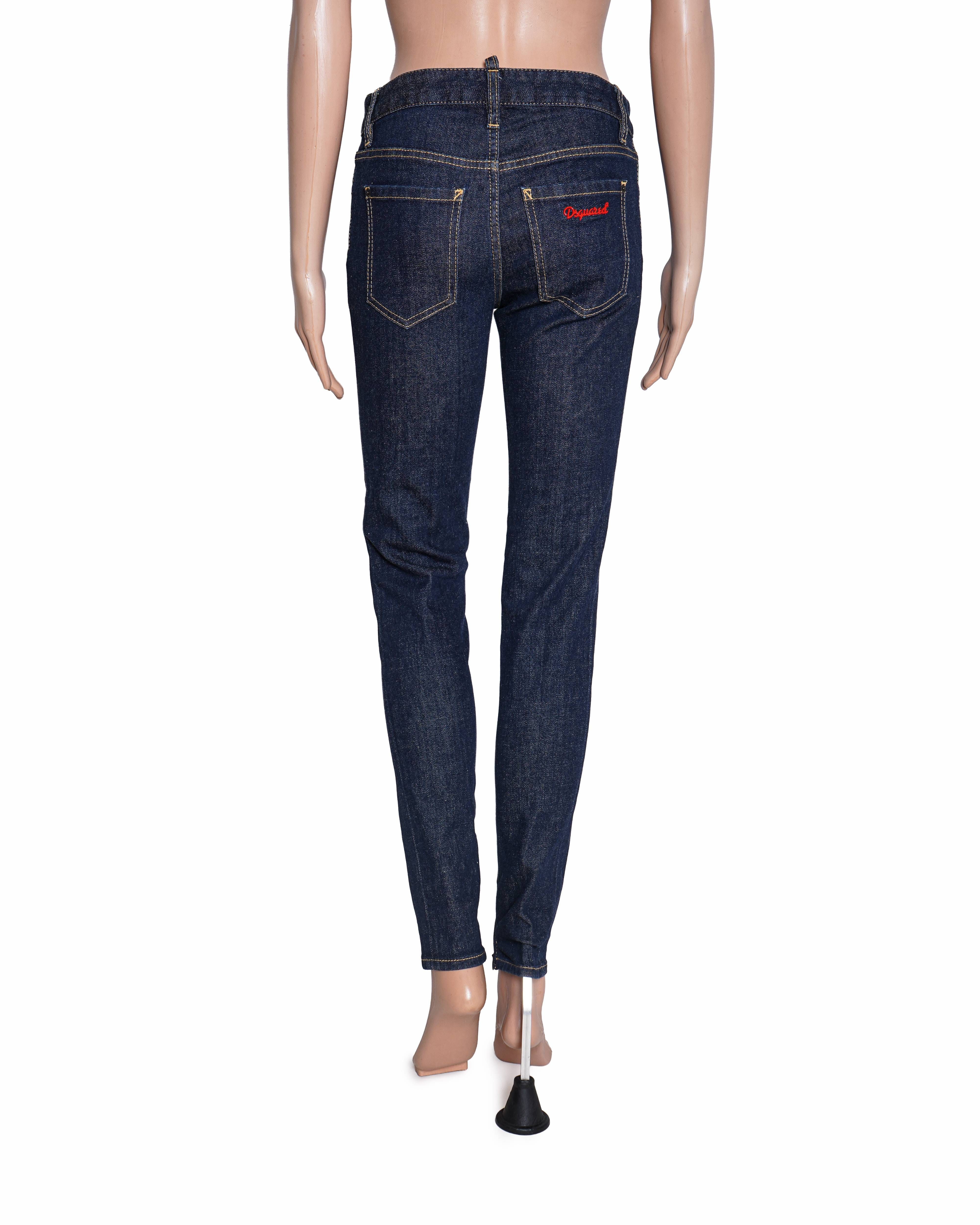 DSQUARED2 Dark Blue Wash Skinny Jeans