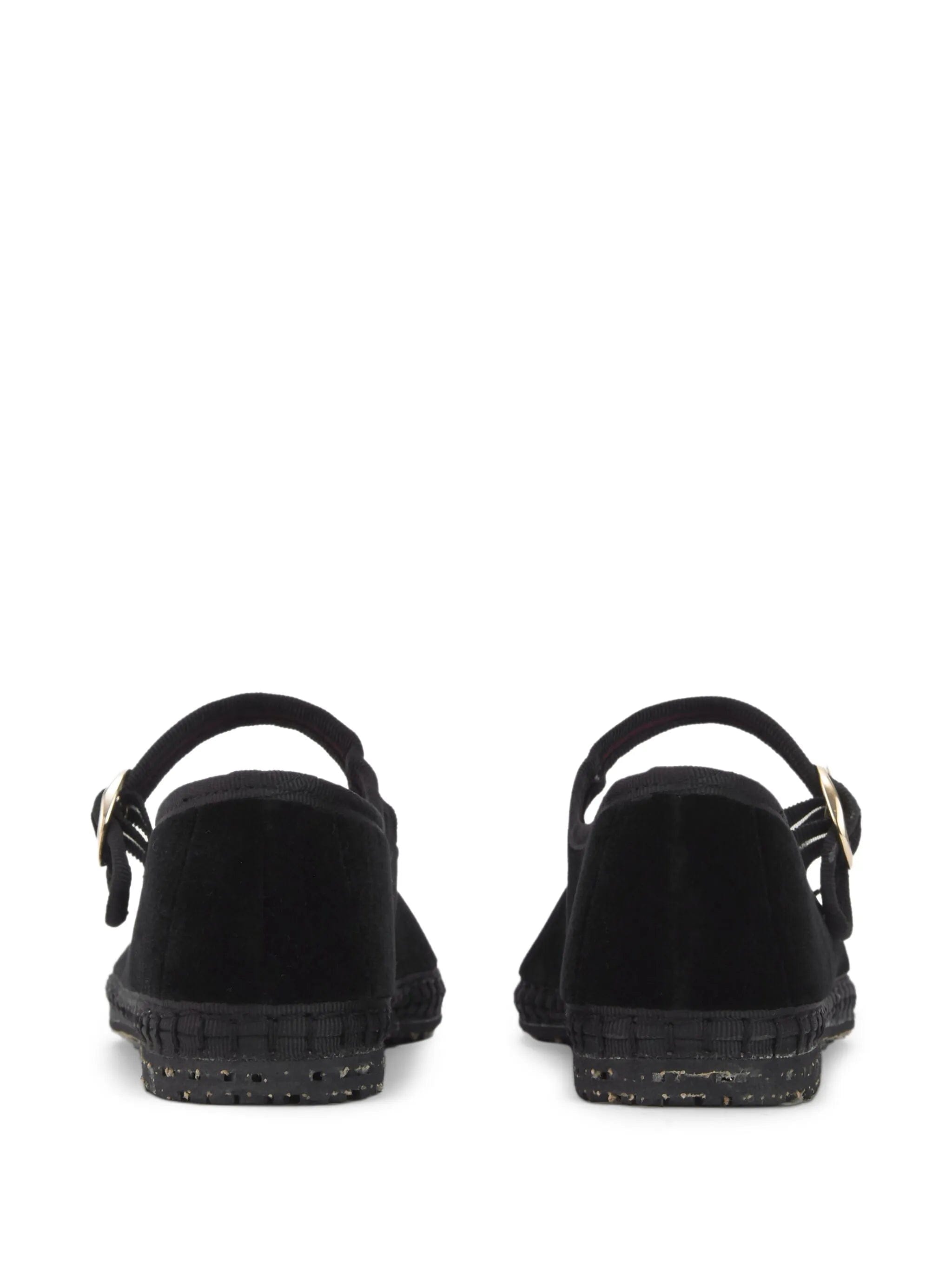 Flabelus Antonia velvet buckle ballet flats