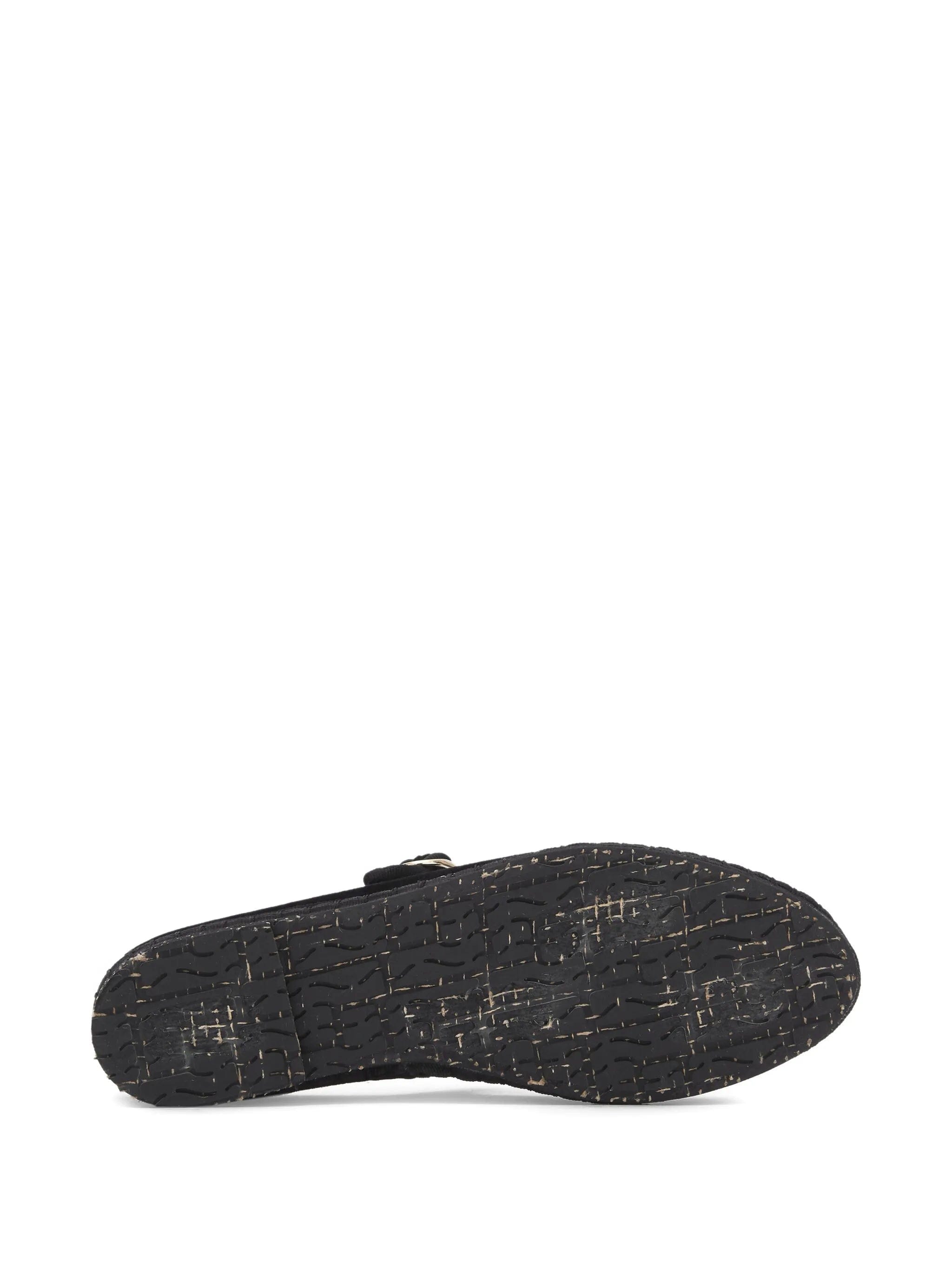 Flabelus Antonia velvet buckle ballet flats