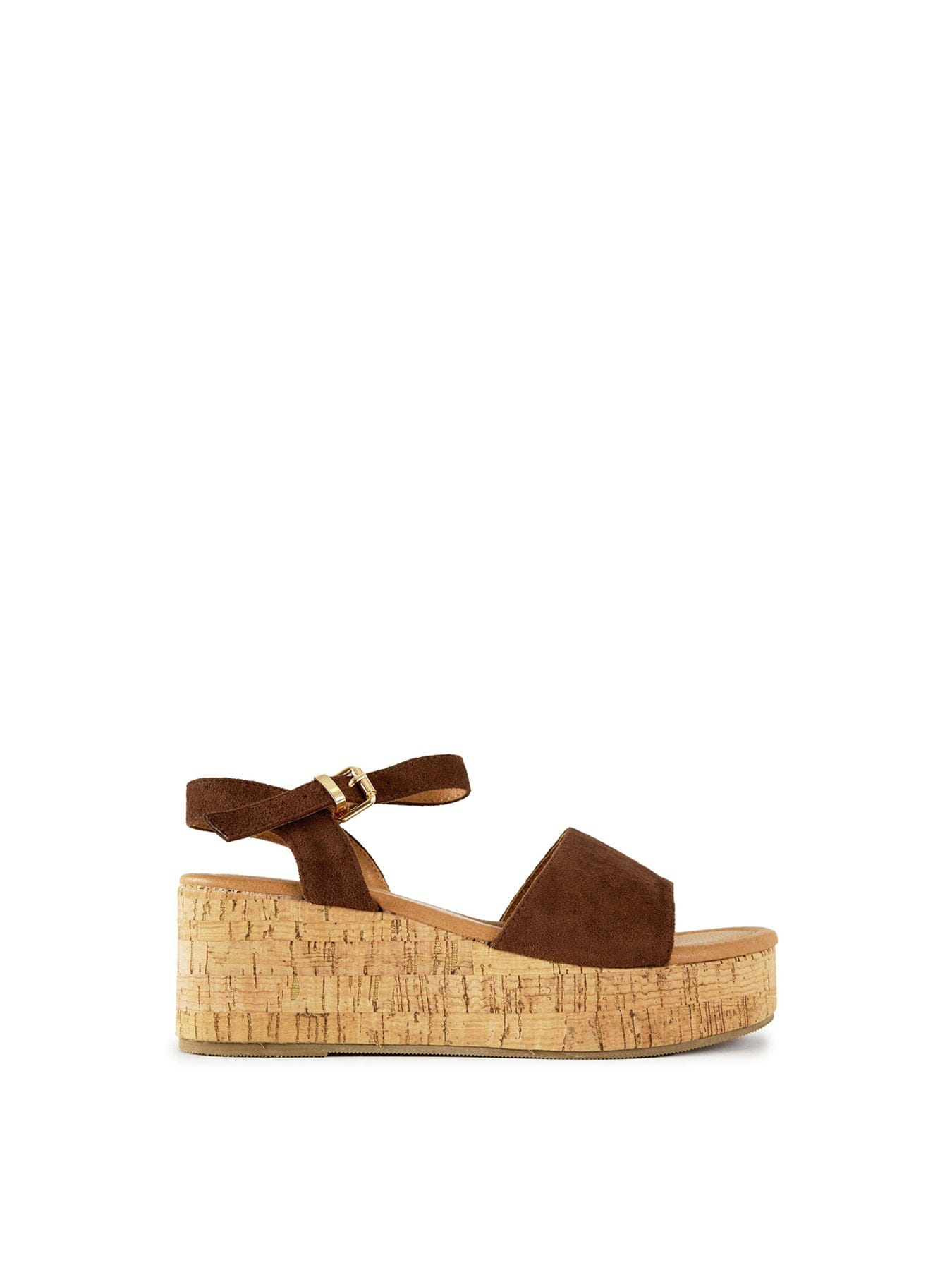 V.gan Gotu Cork Wedge Sandals Brown