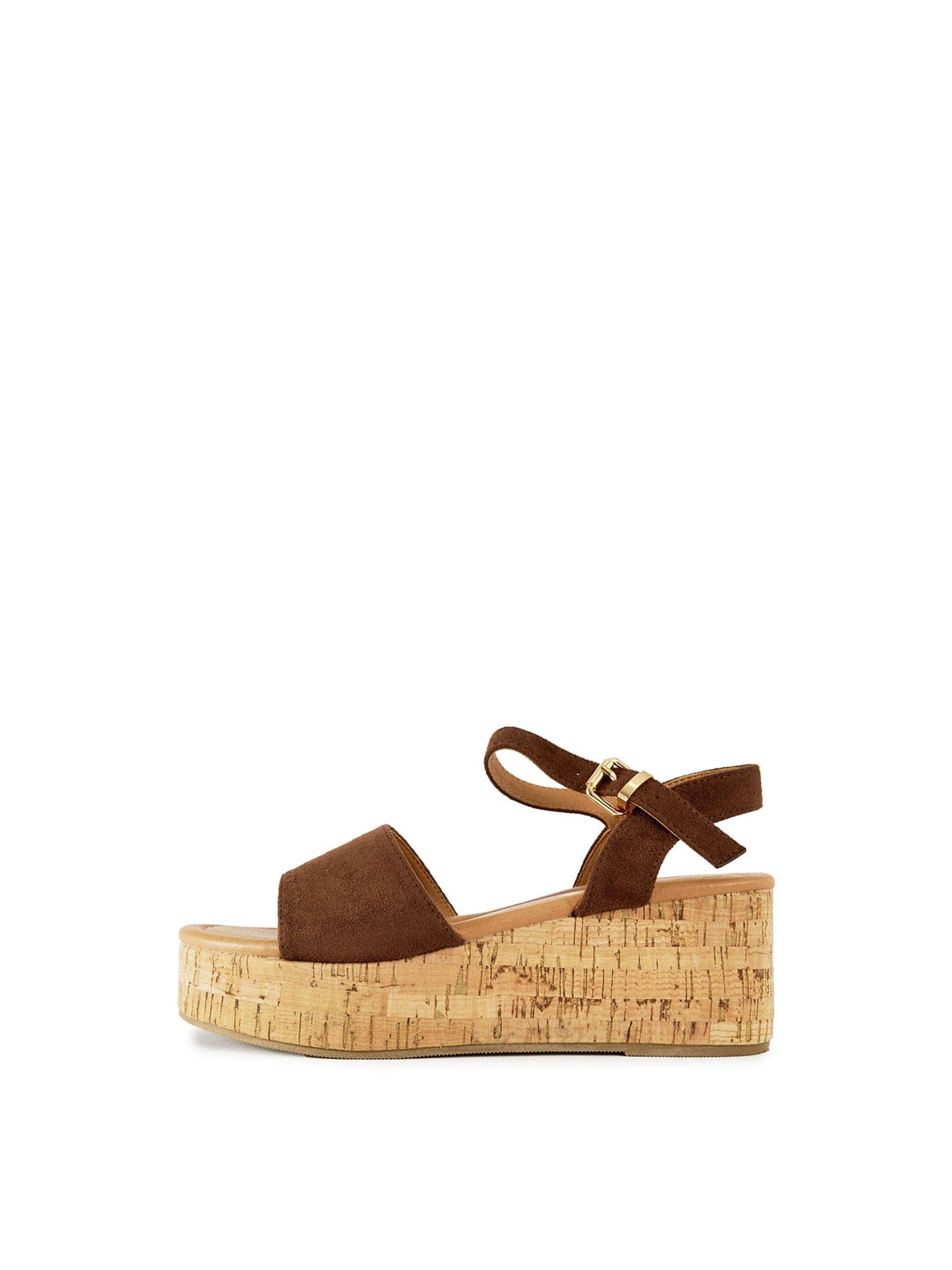 V.gan Gotu Cork Wedge Sandals Brown