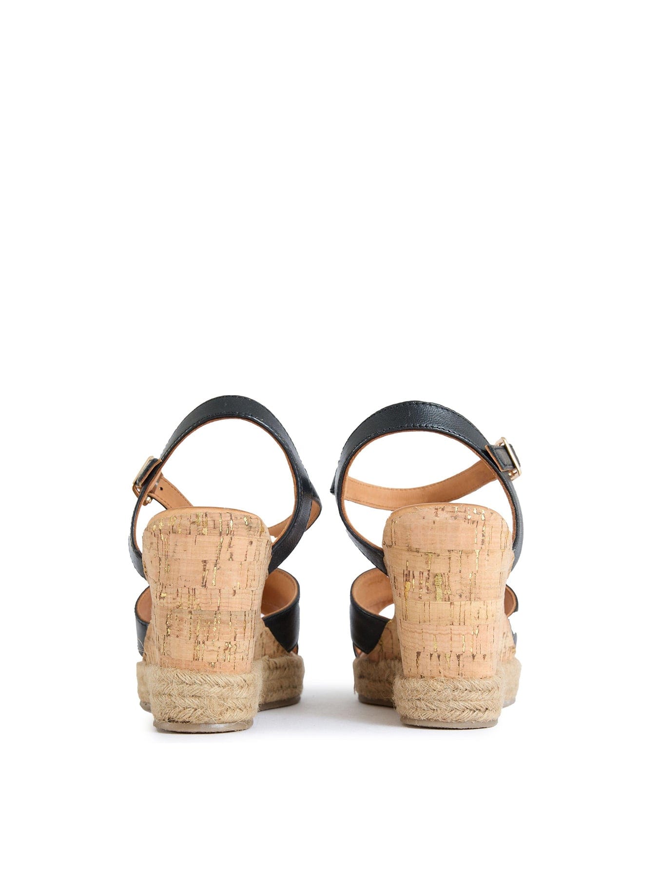 Sole Ldn Brita Wedge Sandals Black