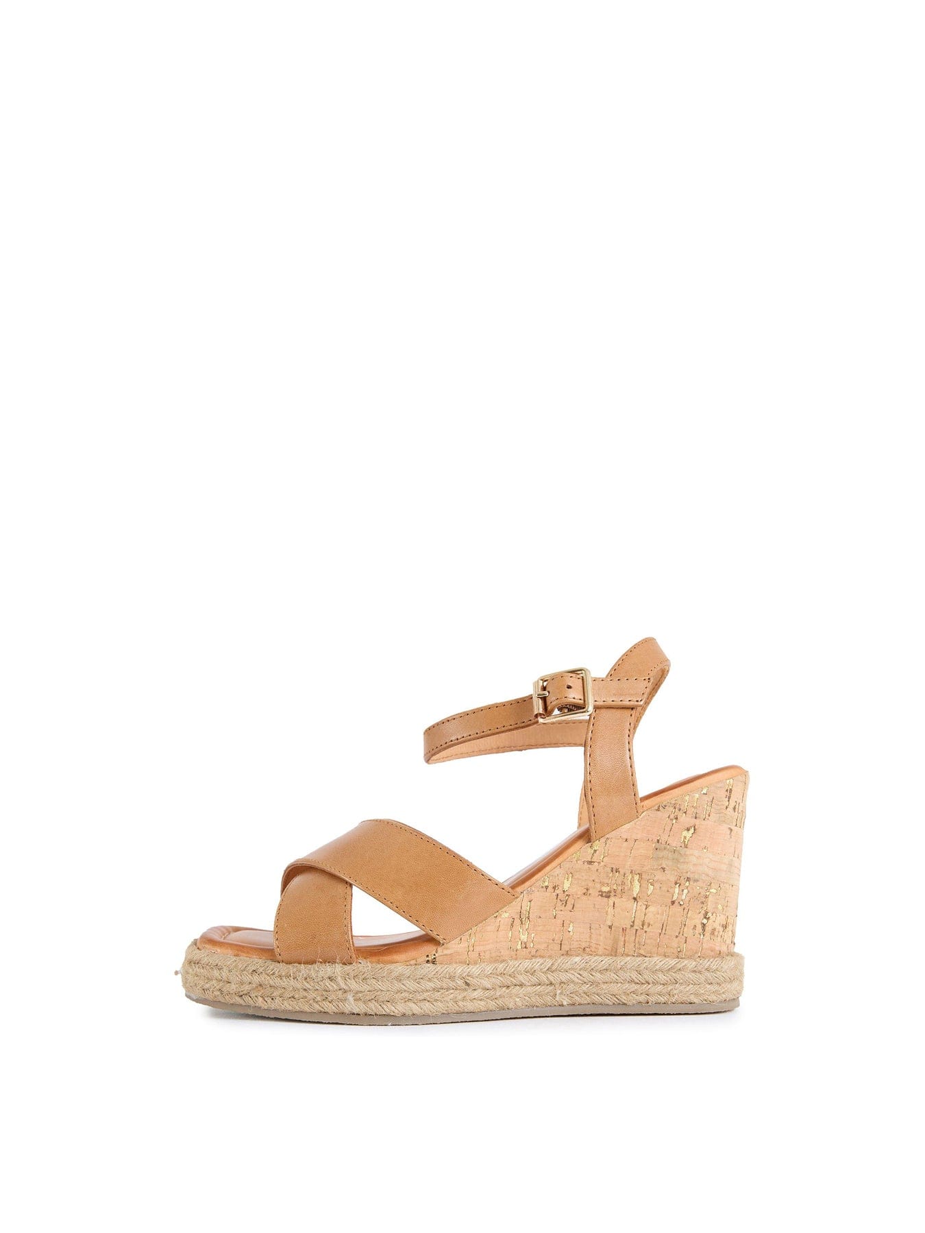 Sole Ldn Brita Wedge Sandals Tan