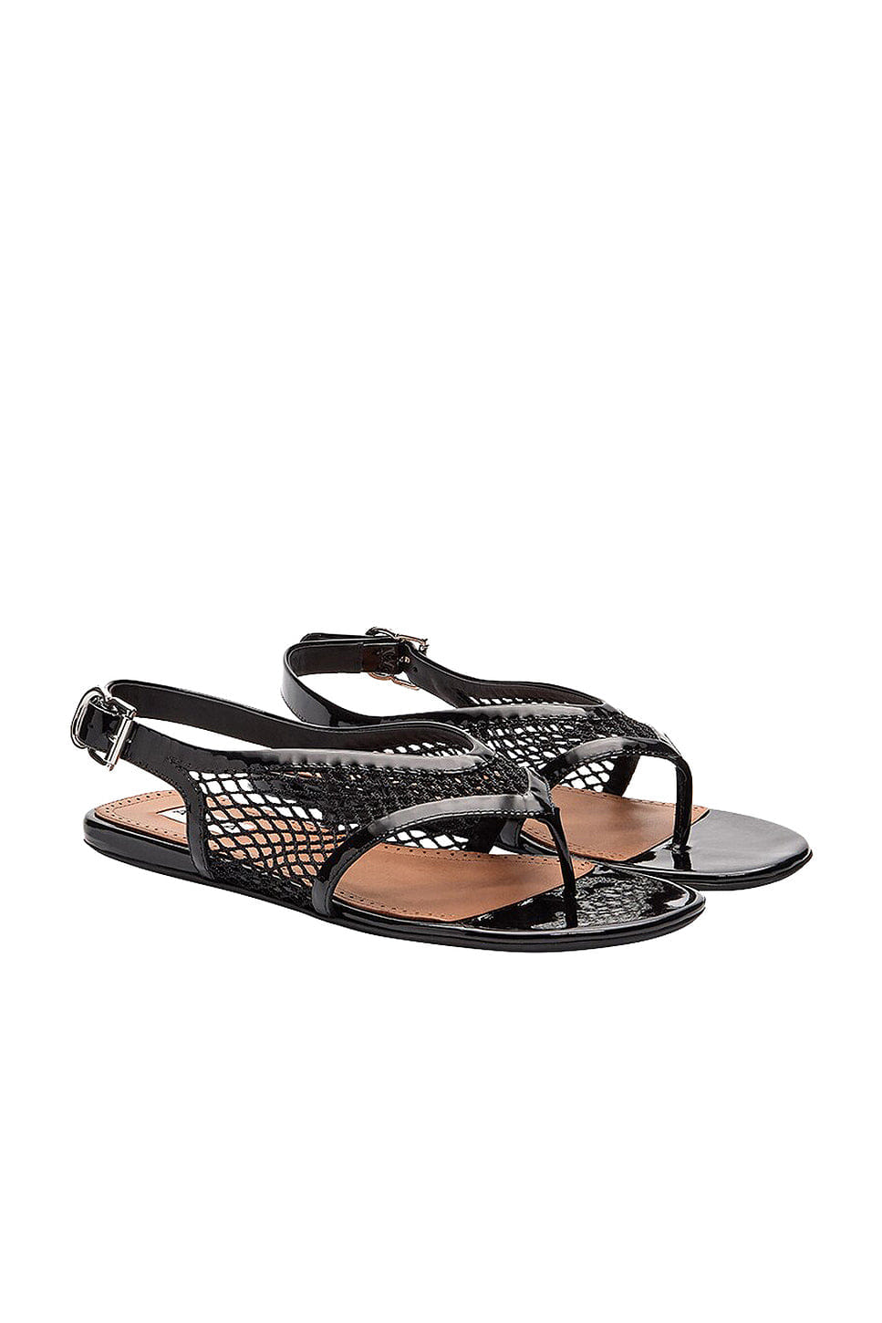 ALAÏA Fishnet Flat Sandal