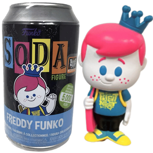 Funko Soda Freddy Blue Shirt, Pink Hair, Blue Crown, Blacklight, Sealed - 2022 Fright Night Exclusive