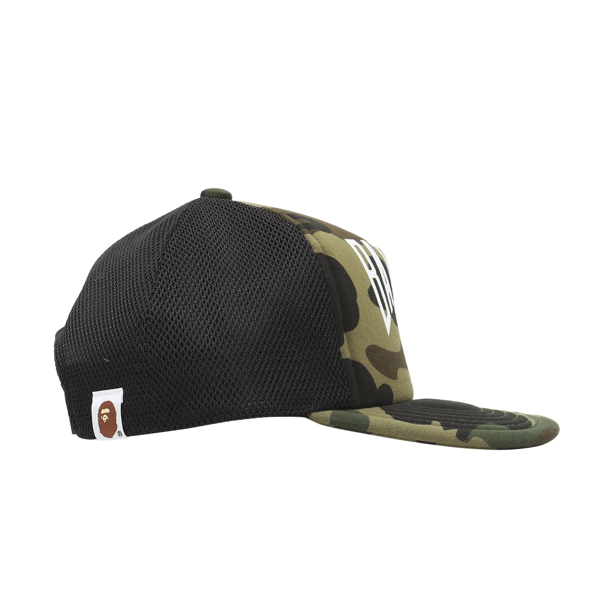 A Bathing Ape 1st Camo NYC Logo Mesh Cap - Green