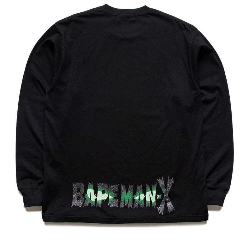 A Bathing Ape Bapeman - X L/S T-Shirt - Black