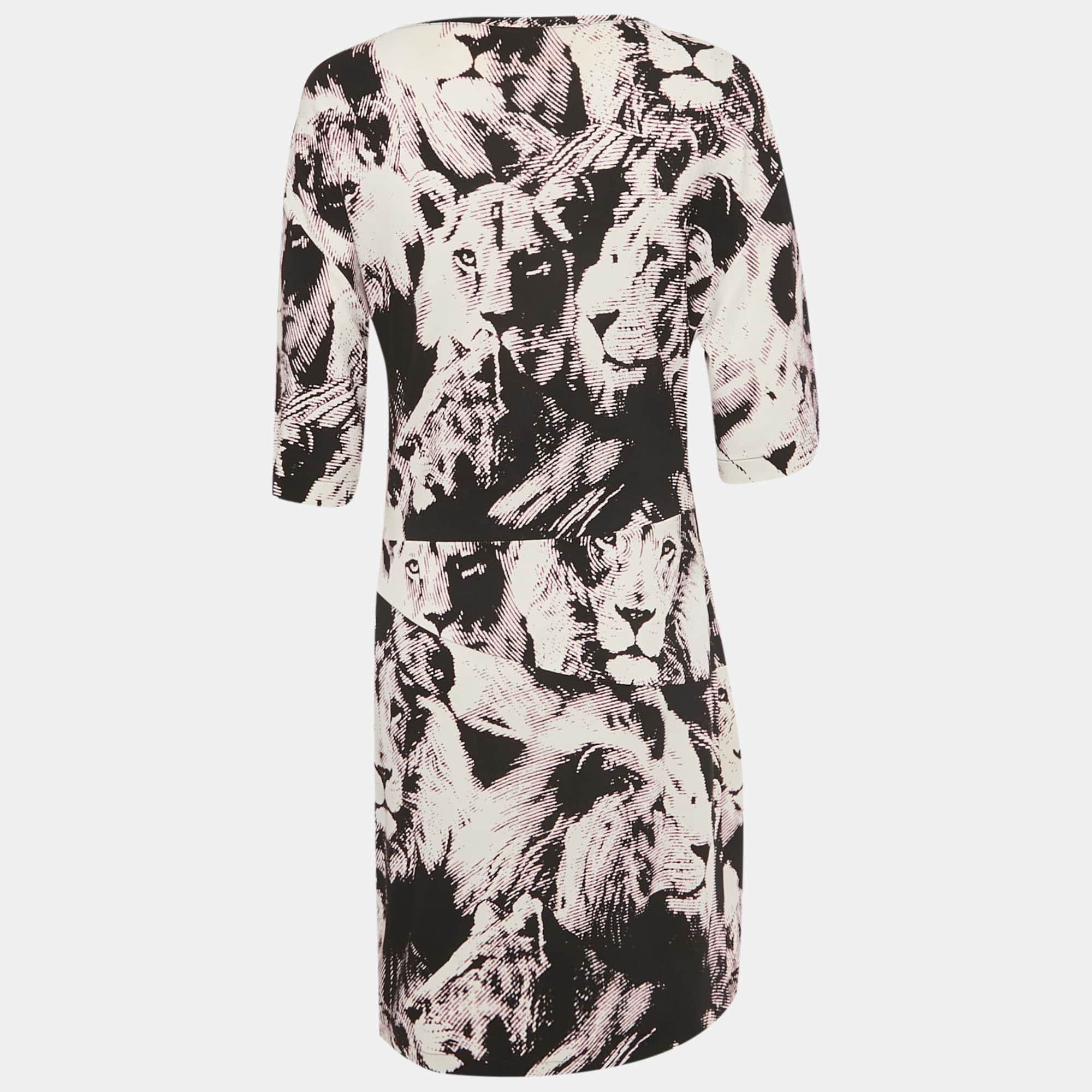 Roberto Cavalli Multicolor Printed Jersey Midi Dress