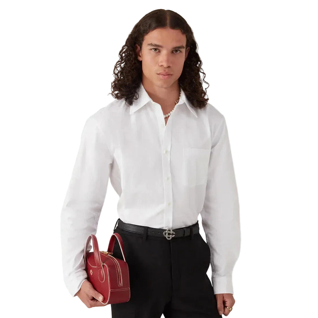 Casablanca Monogram Oxford Shirt White