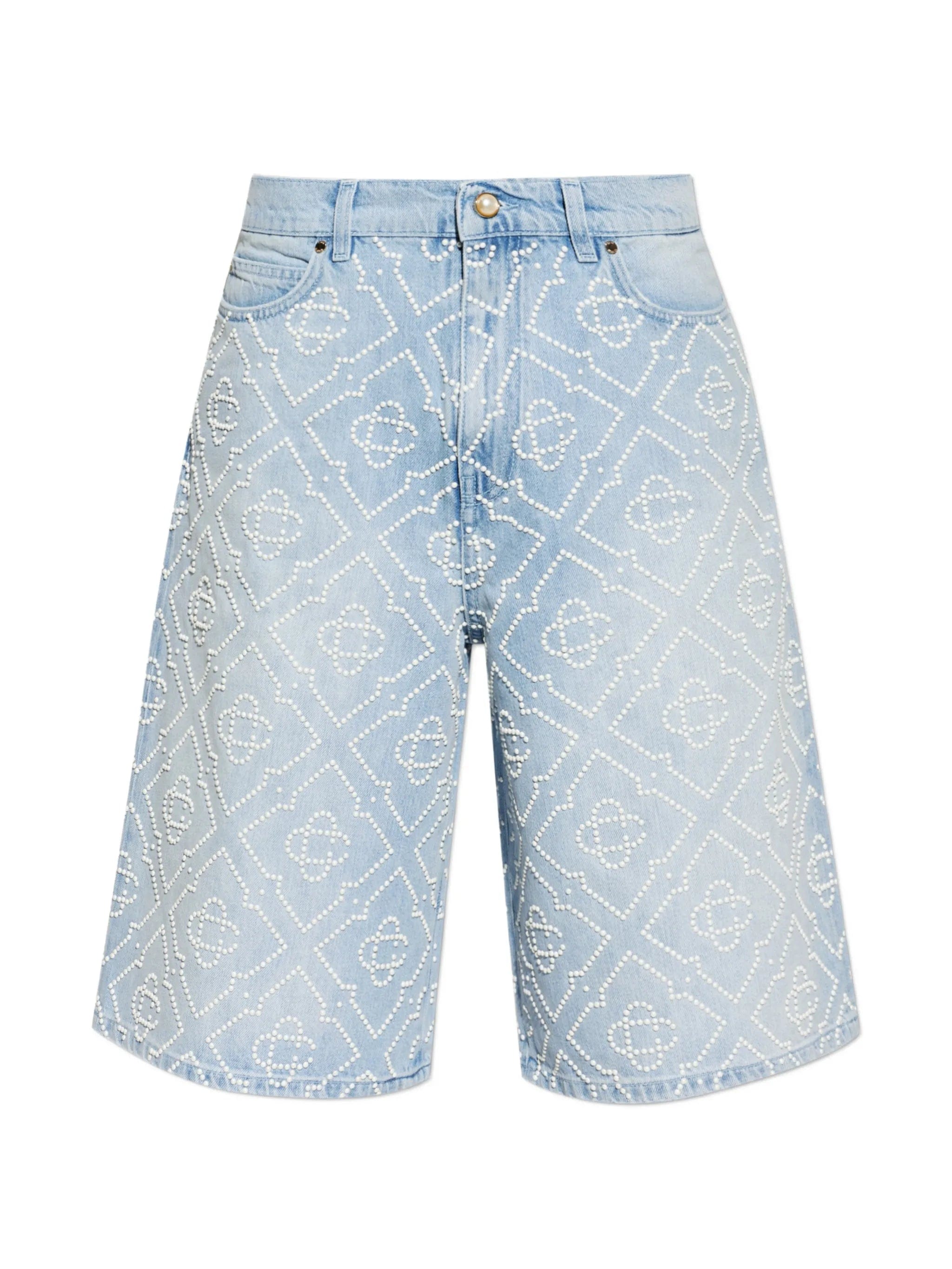 Casablanca pearl - monogram denim shorts