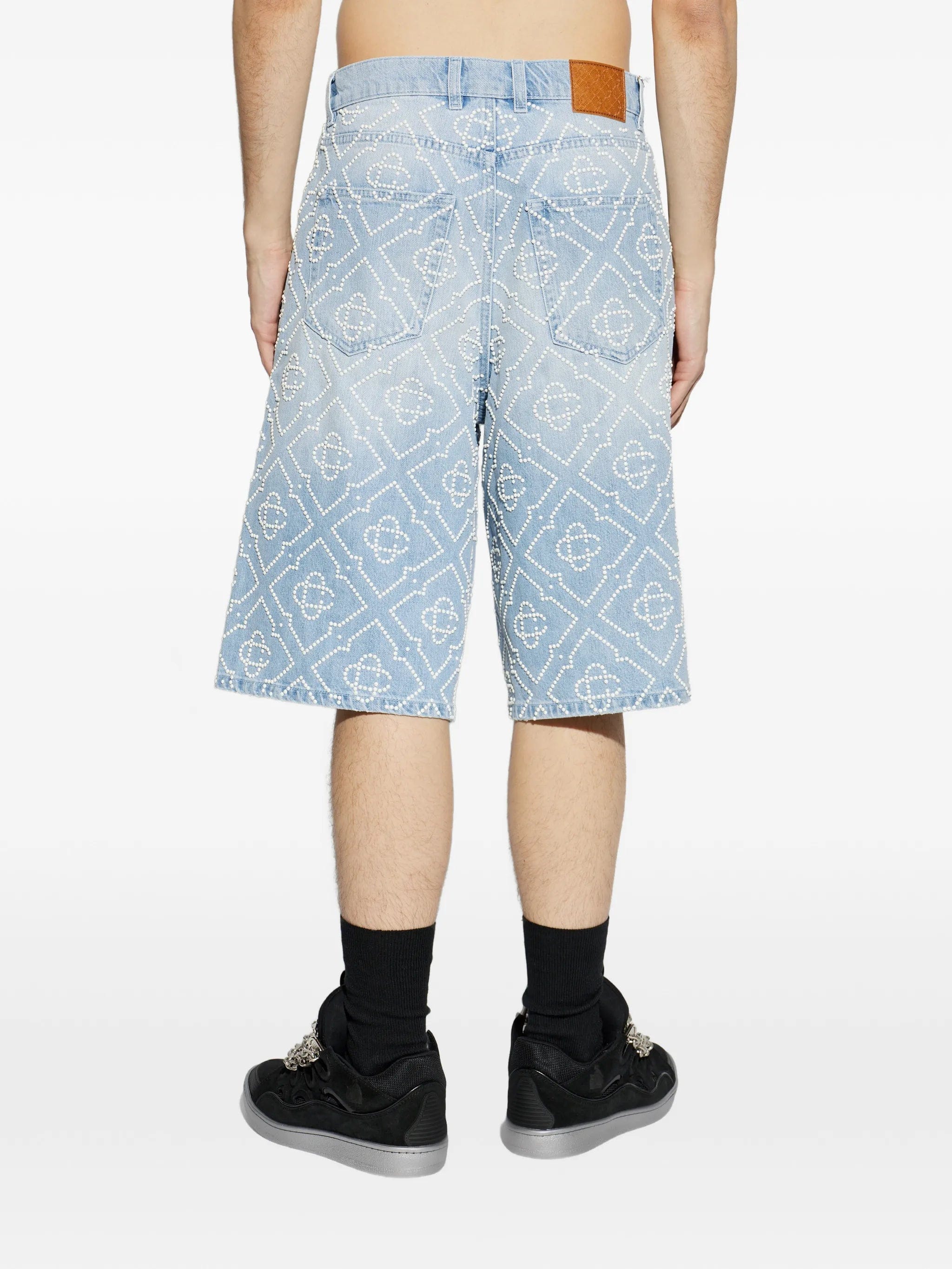 Casablanca pearl - monogram denim shorts