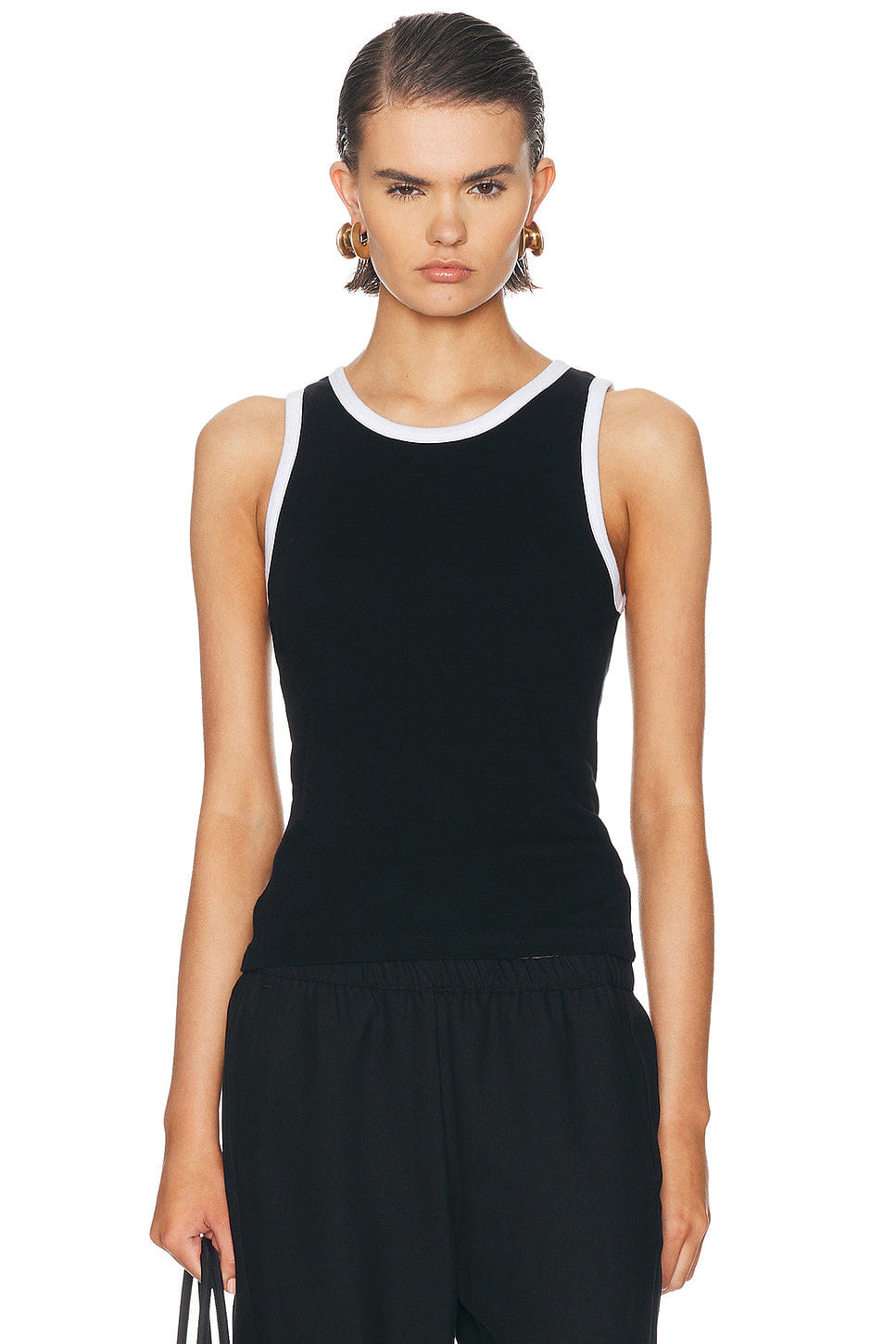 Enza Costa Cotton Ringer Tank Top