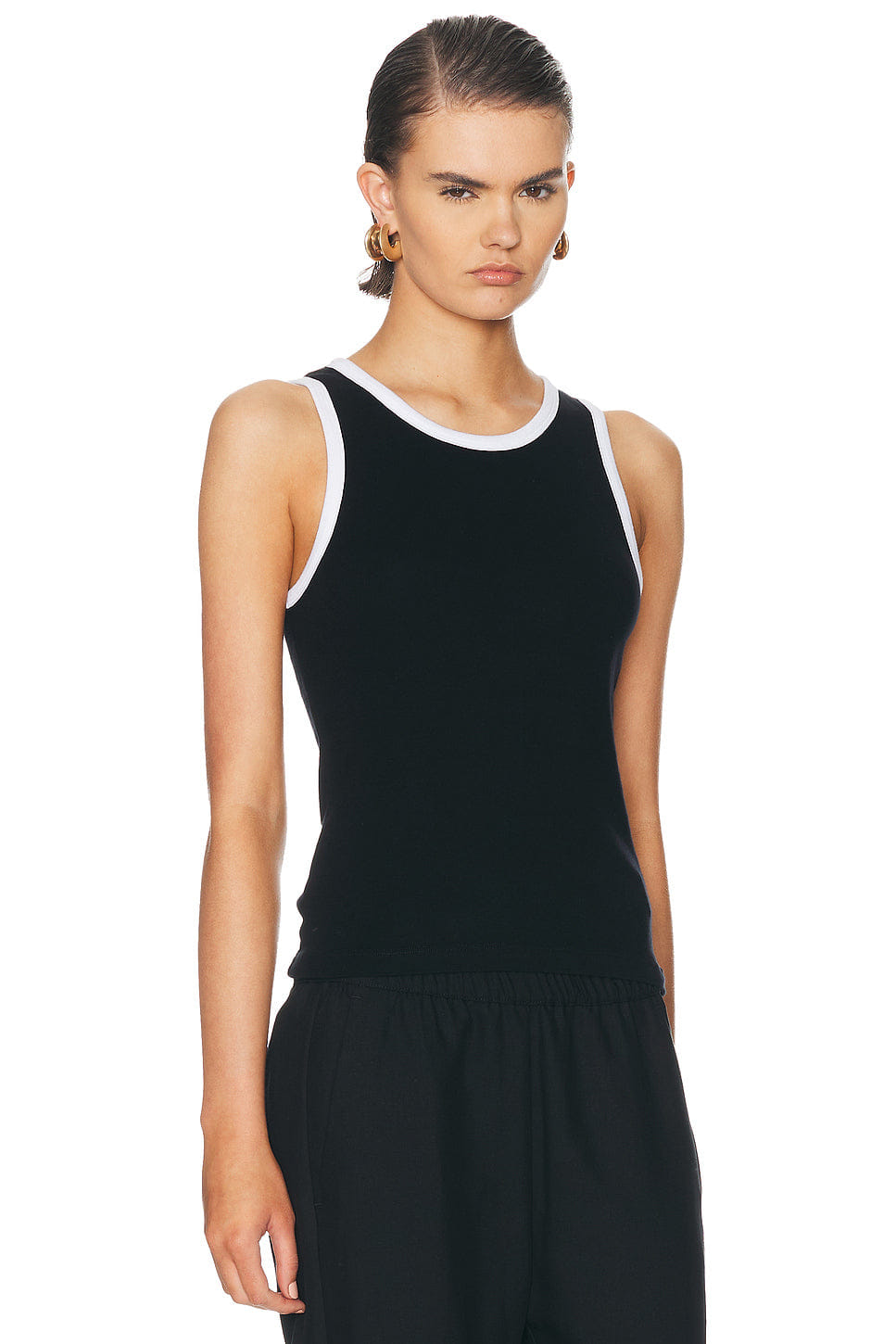Enza Costa Cotton Ringer Tank Top