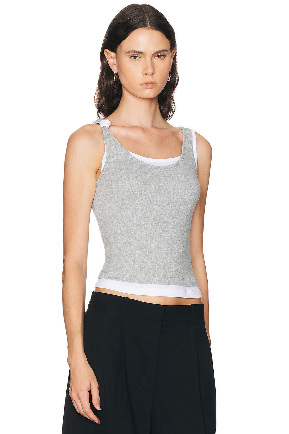 Mimchik Double Layer Knotted Tank Top