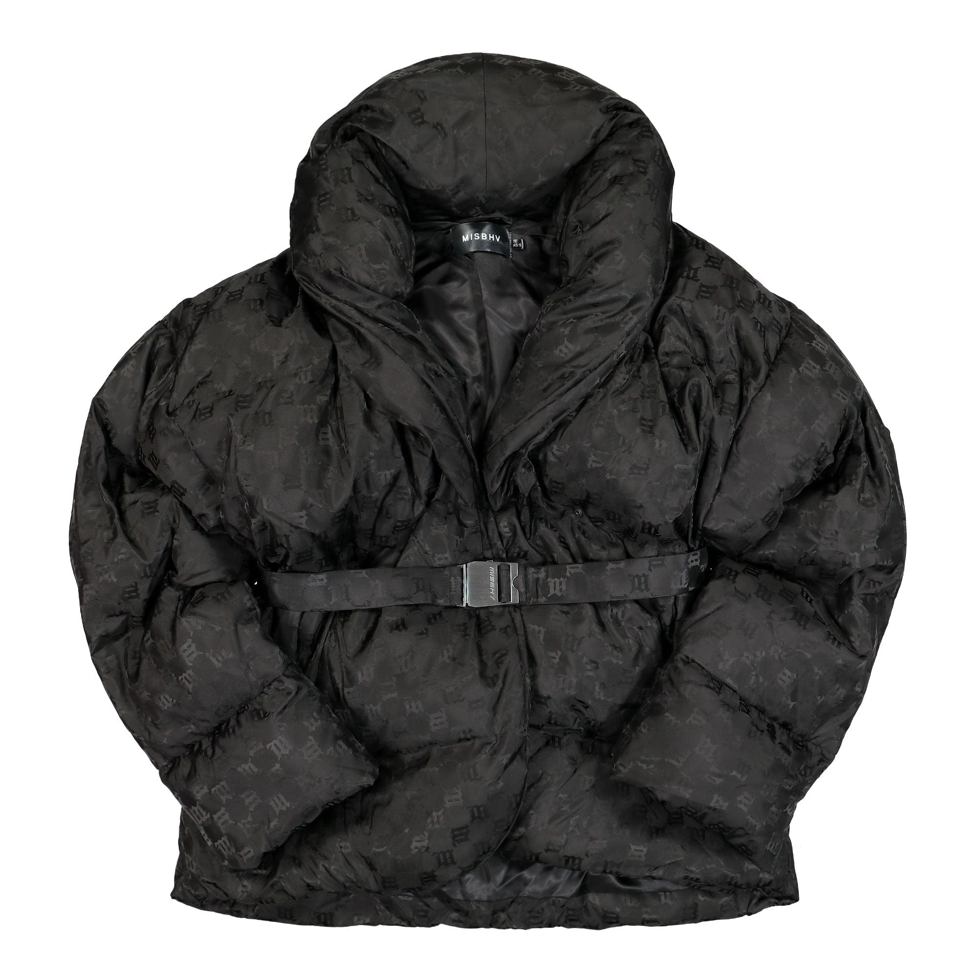 Misbhv Black Moscow Monogram Puffer Jacket