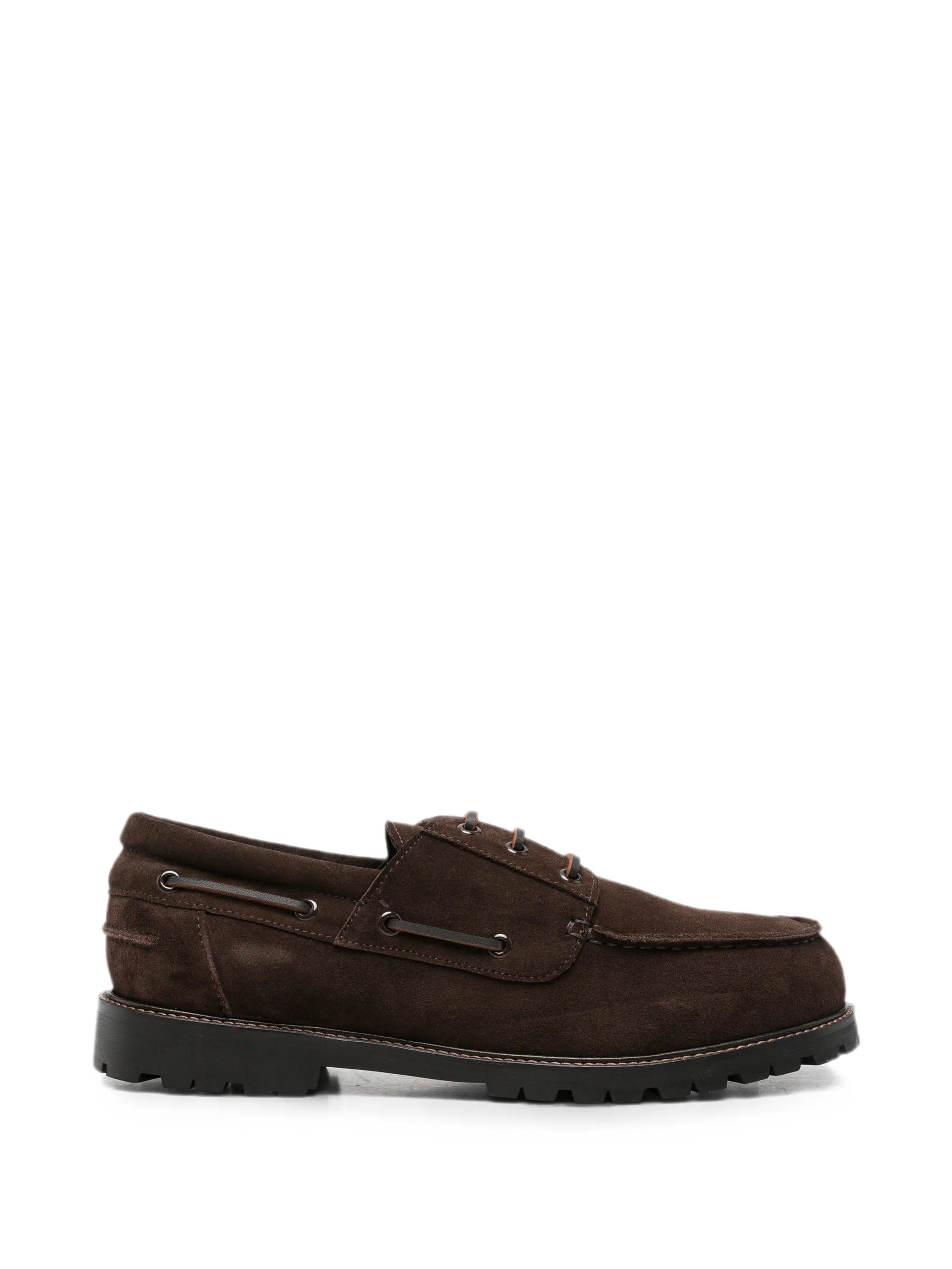 Studio Nicholson suede lace - up boat shoes