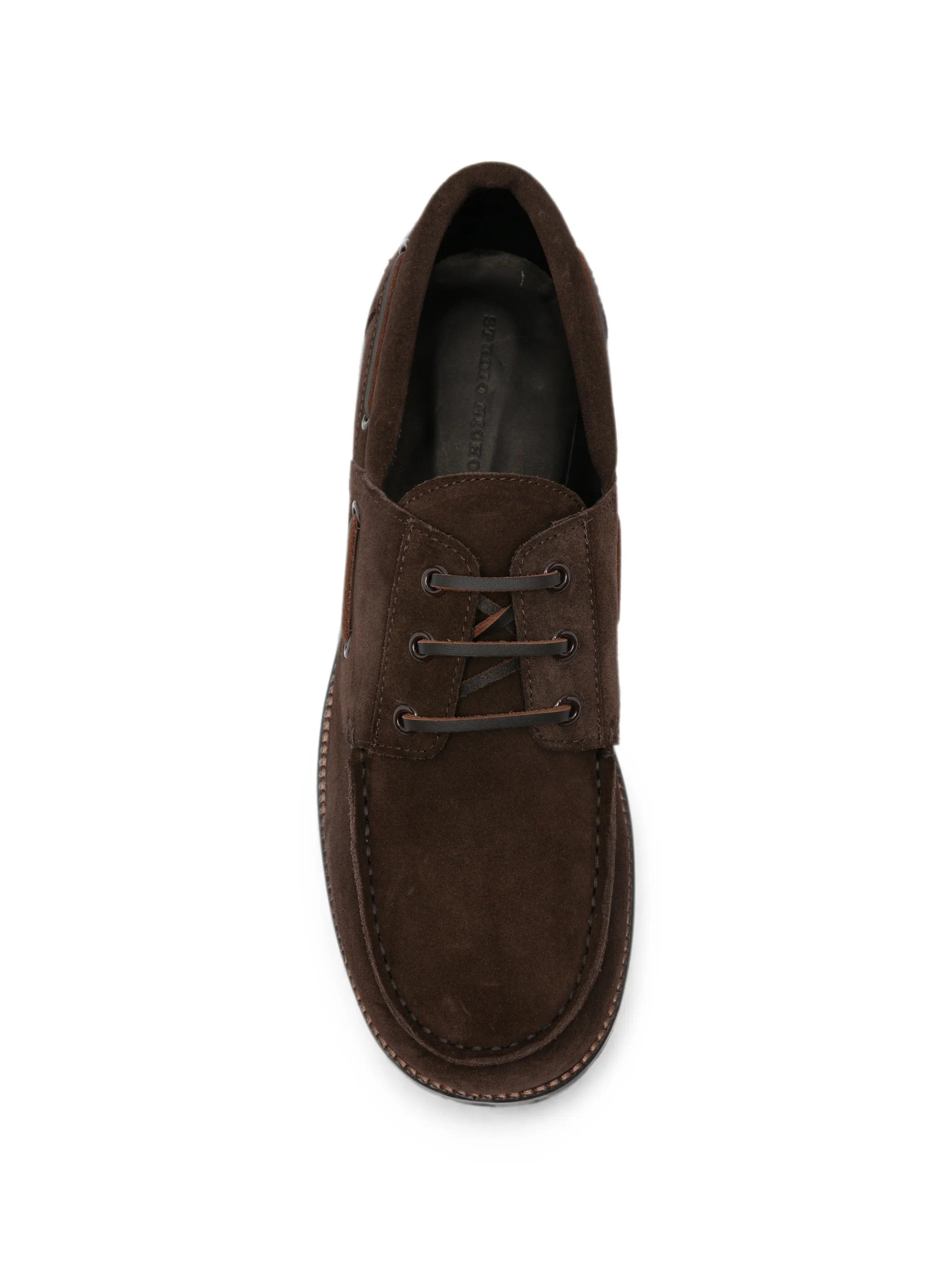 Studio Nicholson suede lace - up boat shoes