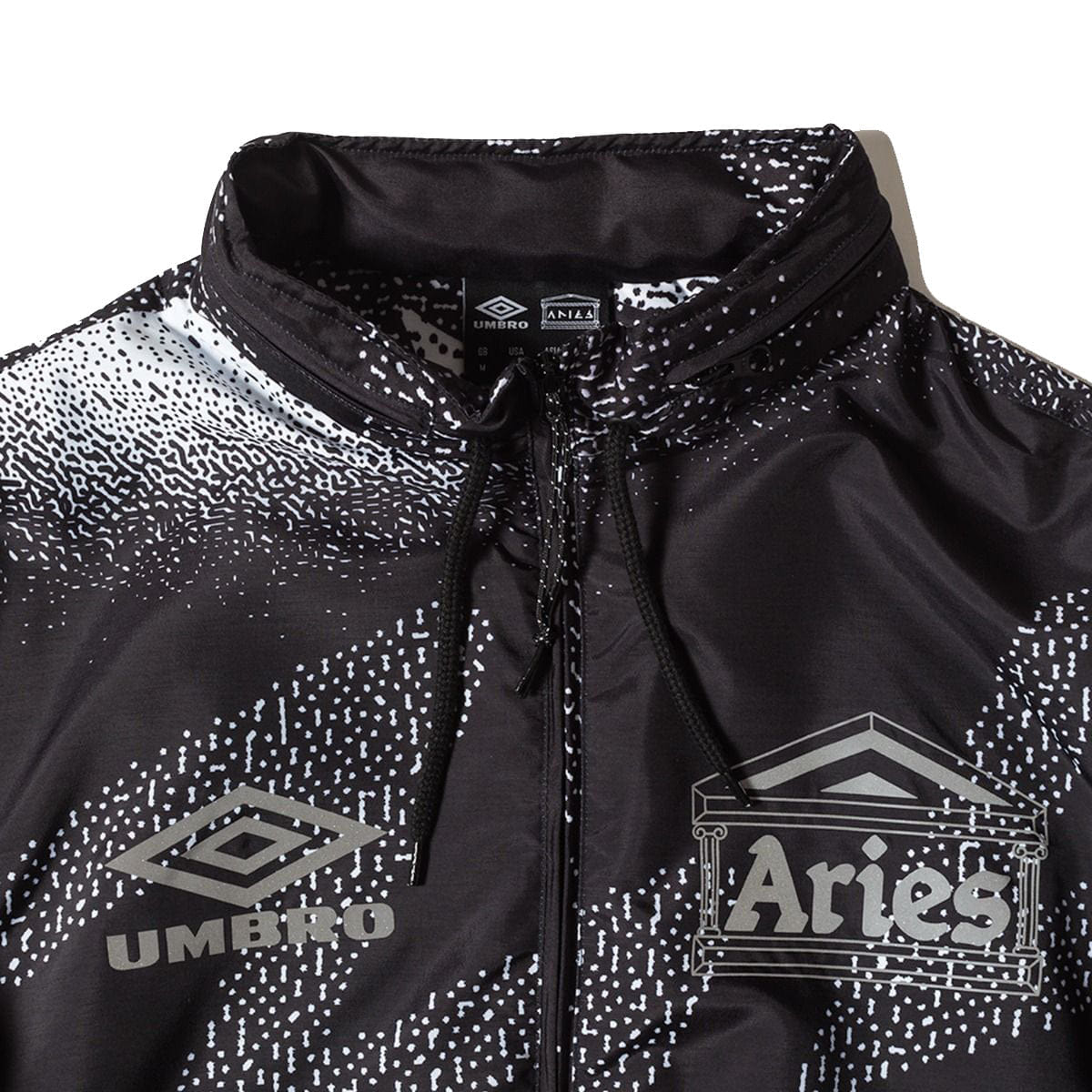 ARIES UMBRO ARIES TRAINING JACKET BLACK WHITE