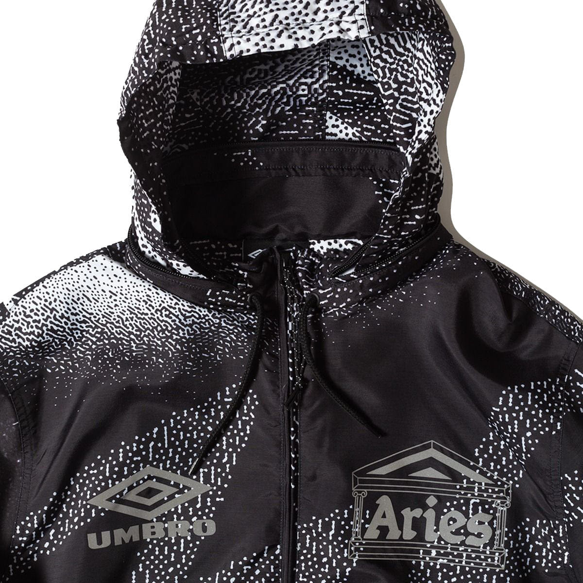 ARIES UMBRO ARIES TRAINING JACKET BLACK WHITE