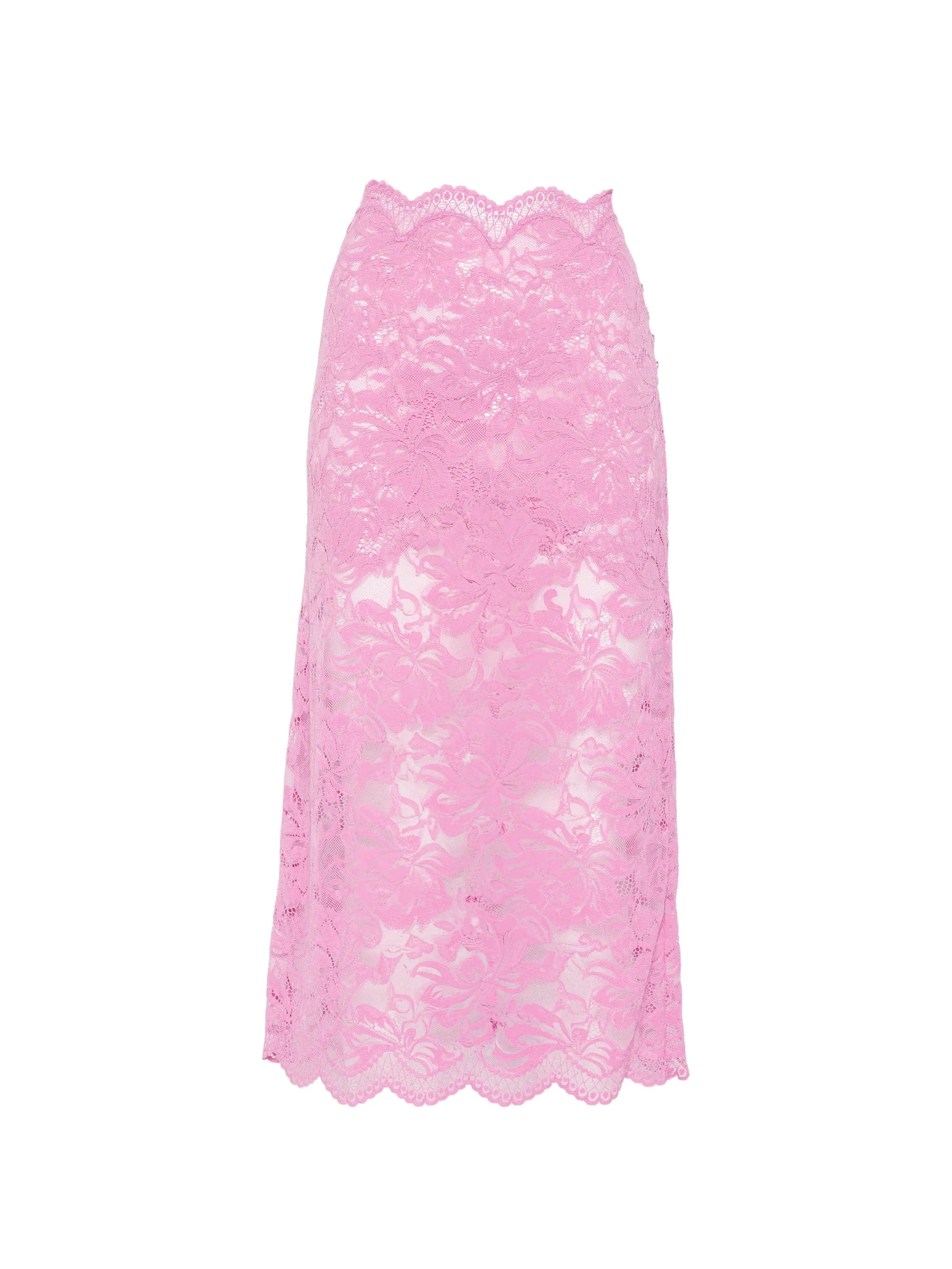 Rabanne lace pencil midi skirt
