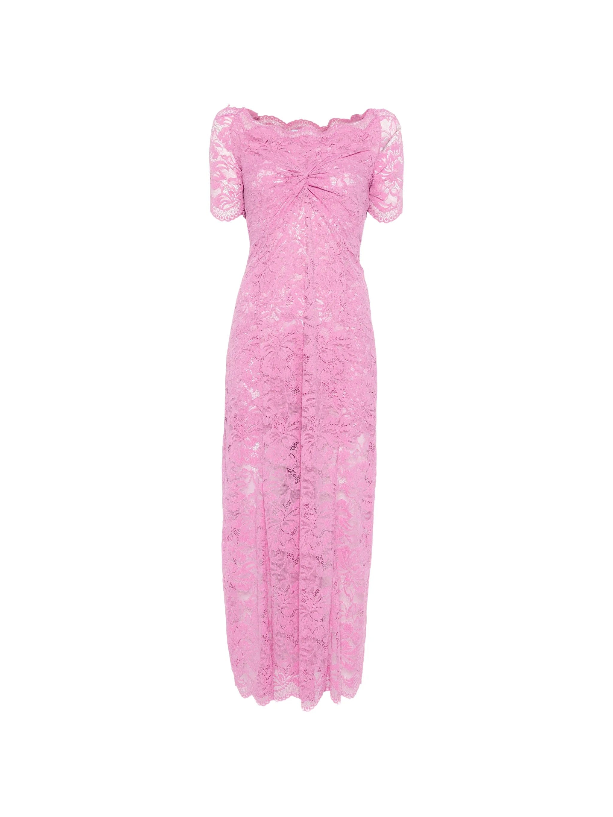 Rabanne off - shoulder lace midi dress