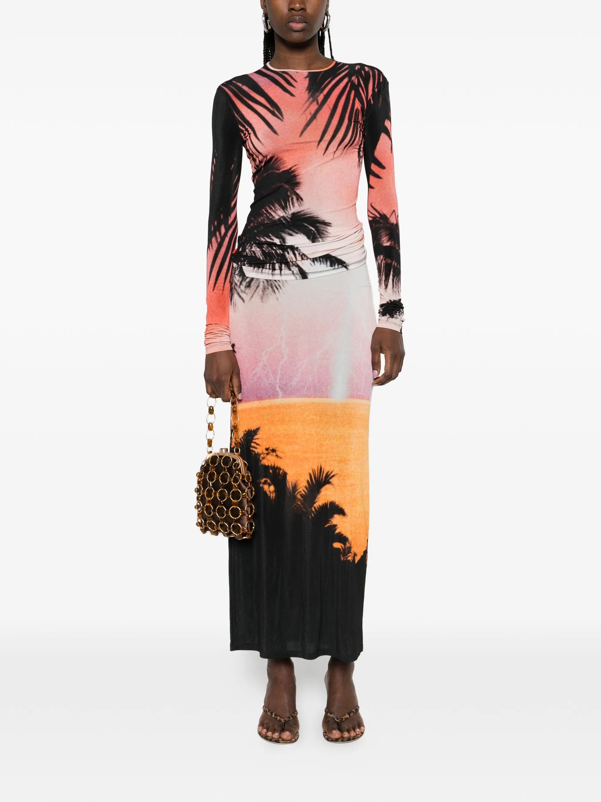 Rabanne palm print T - shirt