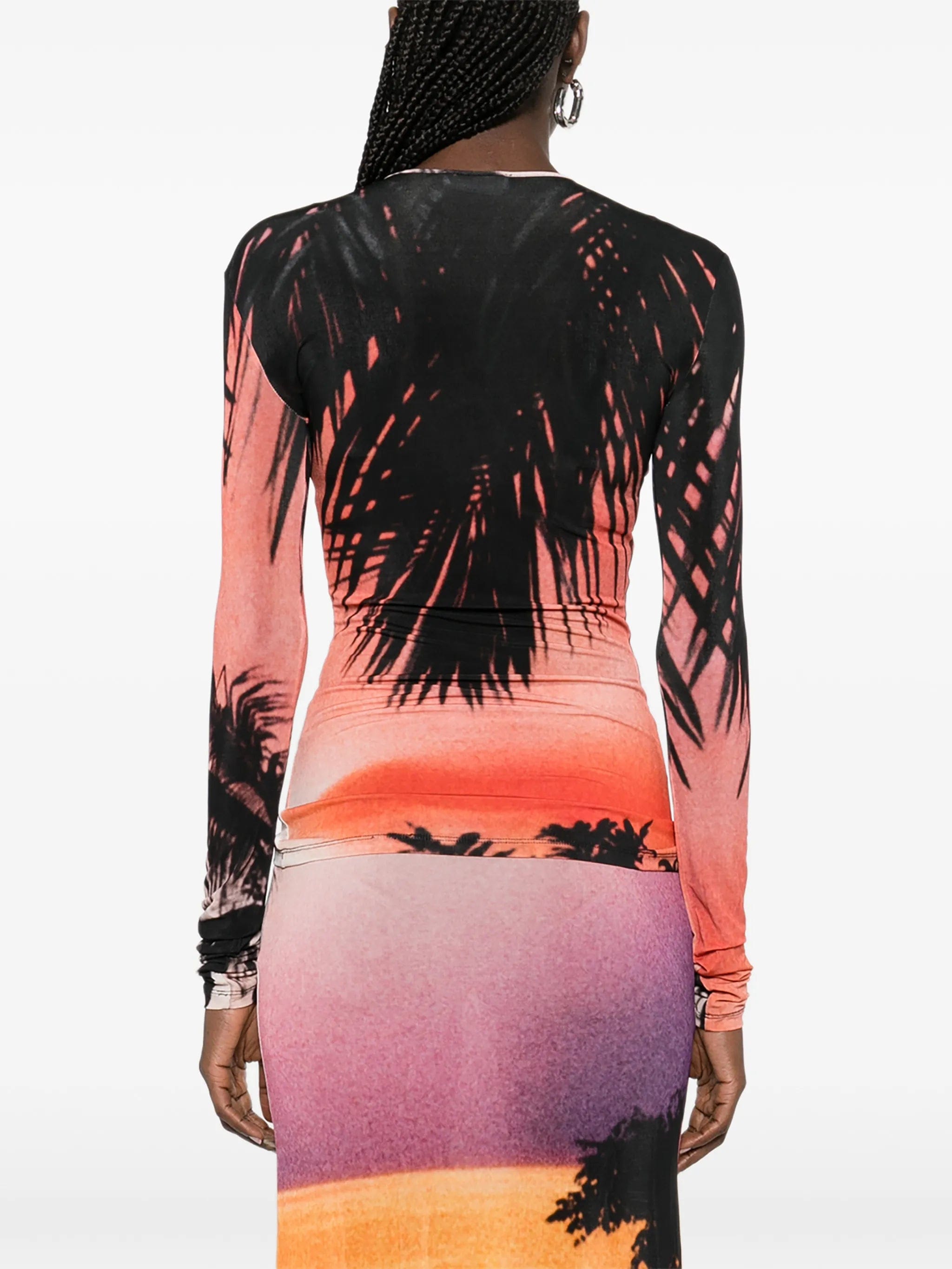 Rabanne palm print T - shirt