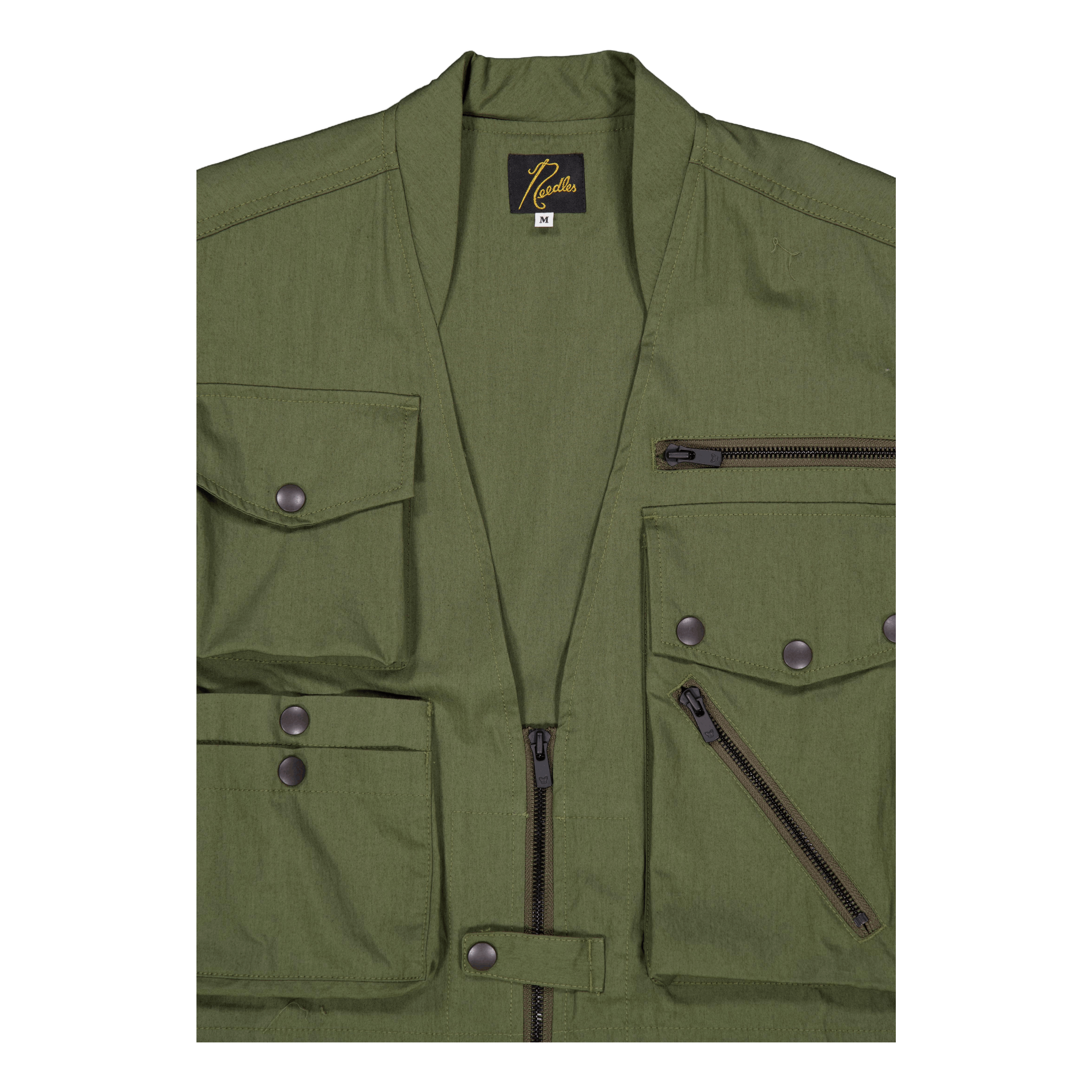 Needles Field Vest - C/n Oxfor A - olive