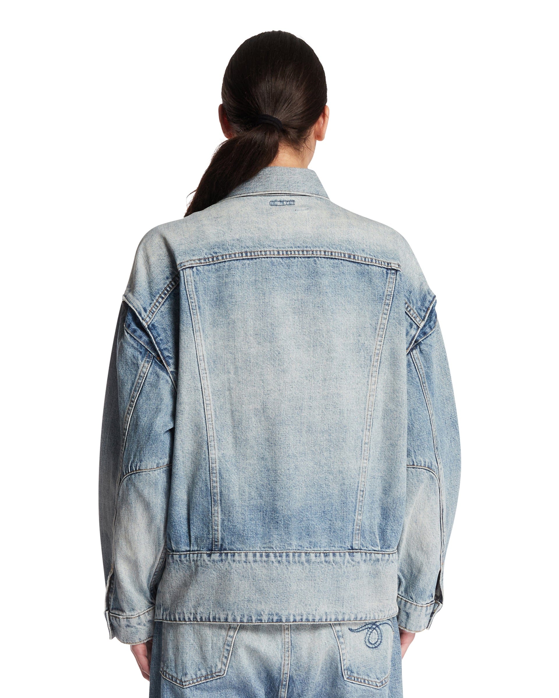 R13 Giacca In Denim Washed Blu