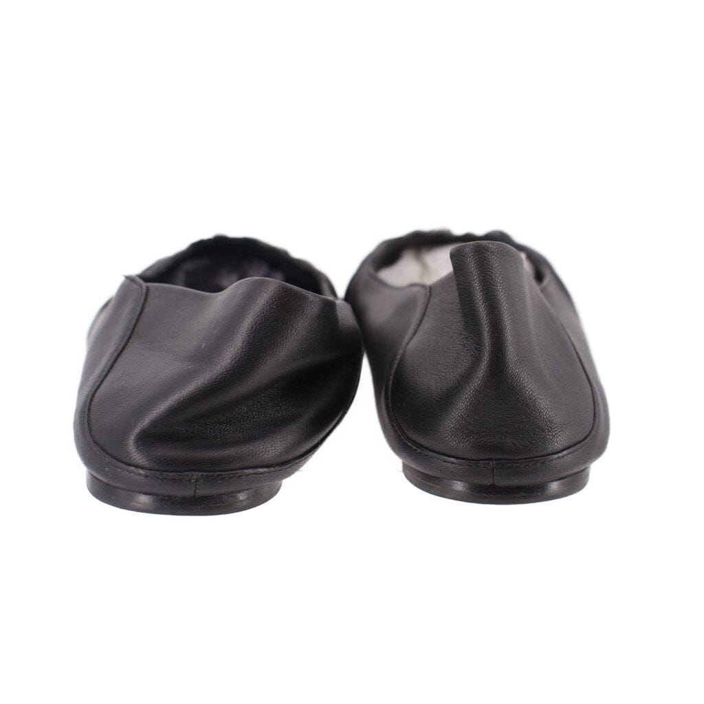 VINCE KALI GATHERED LEATHER FLATS BLACK 41 EU | 11 US