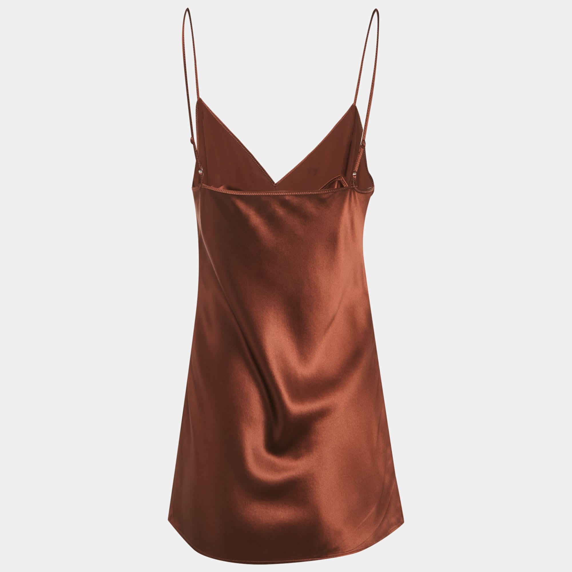 Joseph Brown Silk Satin Clea Cami Top