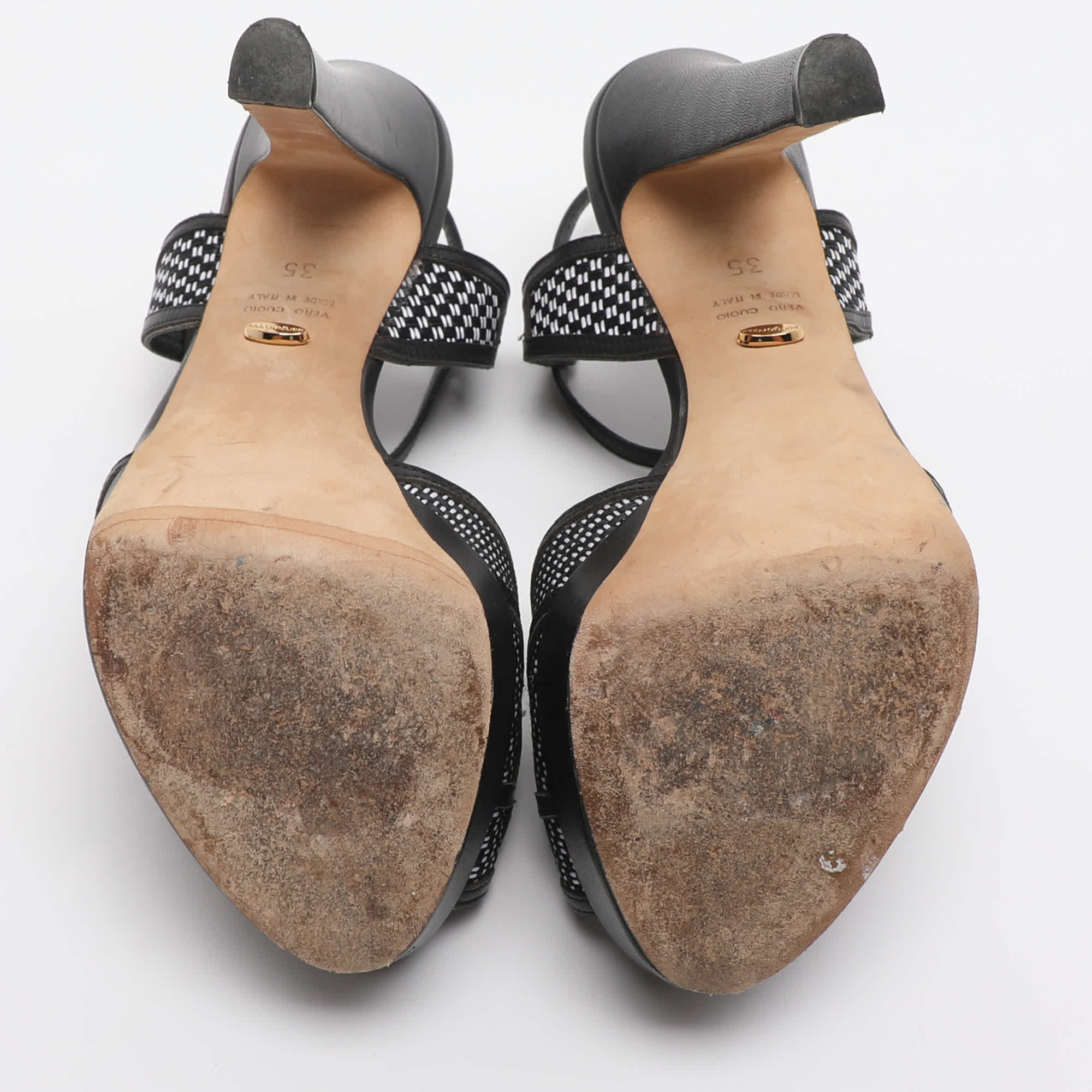 Sergio Rossi Black Monochrome Leather And Straw Platform Sandals