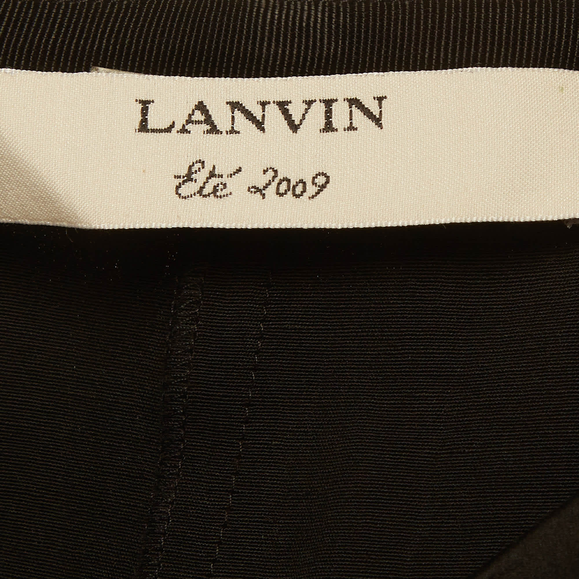 Lanvin Black Cotton Flared Mini Skirt