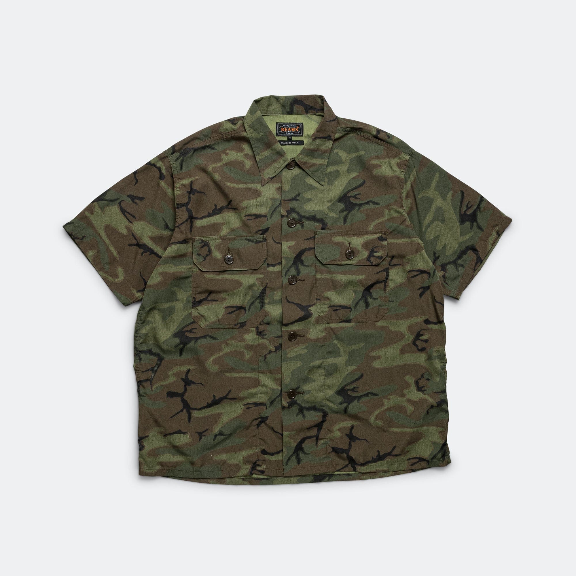 Beams Plus MIL - SHT Mesh Jacquard Mapping Print - ERDL Camo