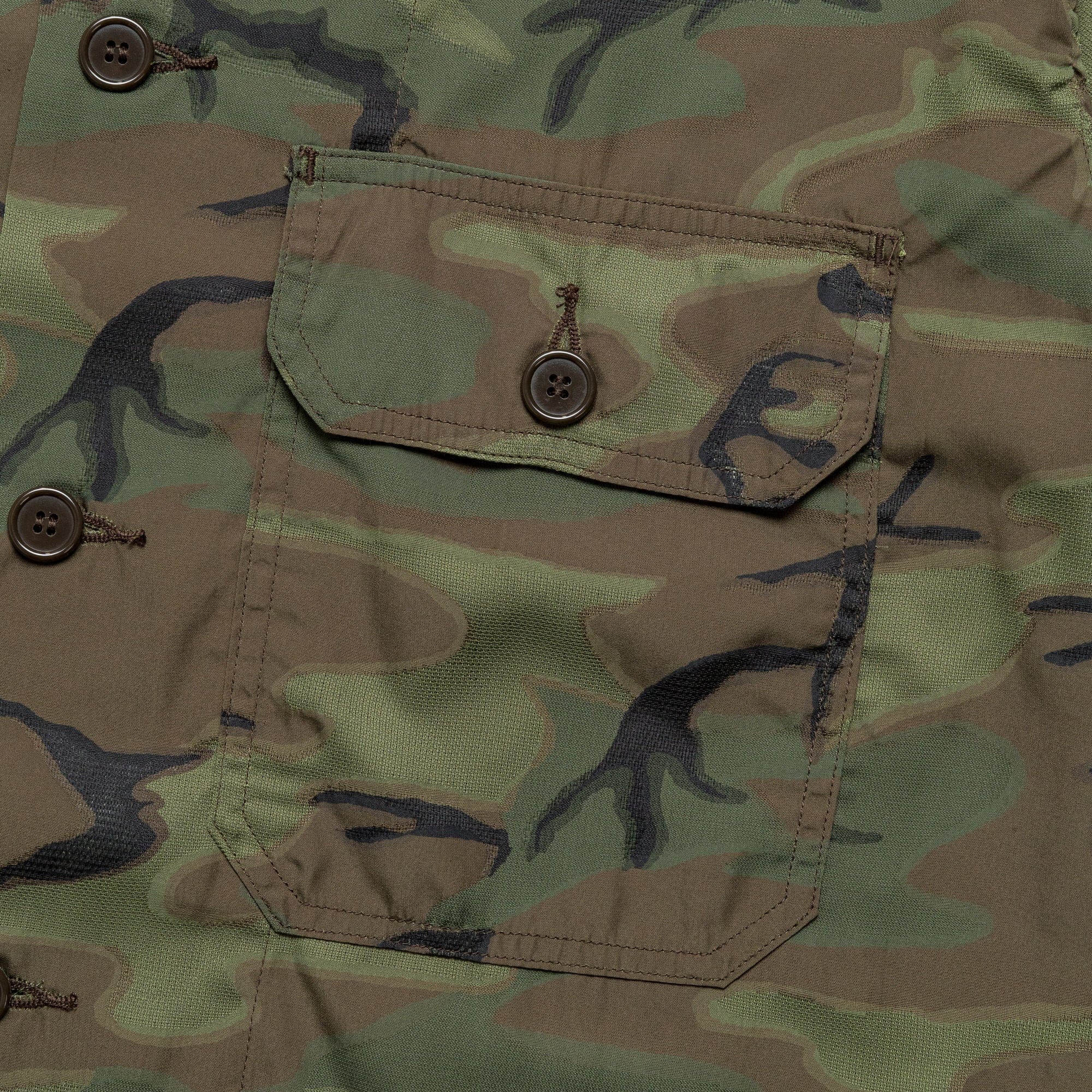 Beams Plus MIL - SHT Mesh Jacquard Mapping Print - ERDL Camo
