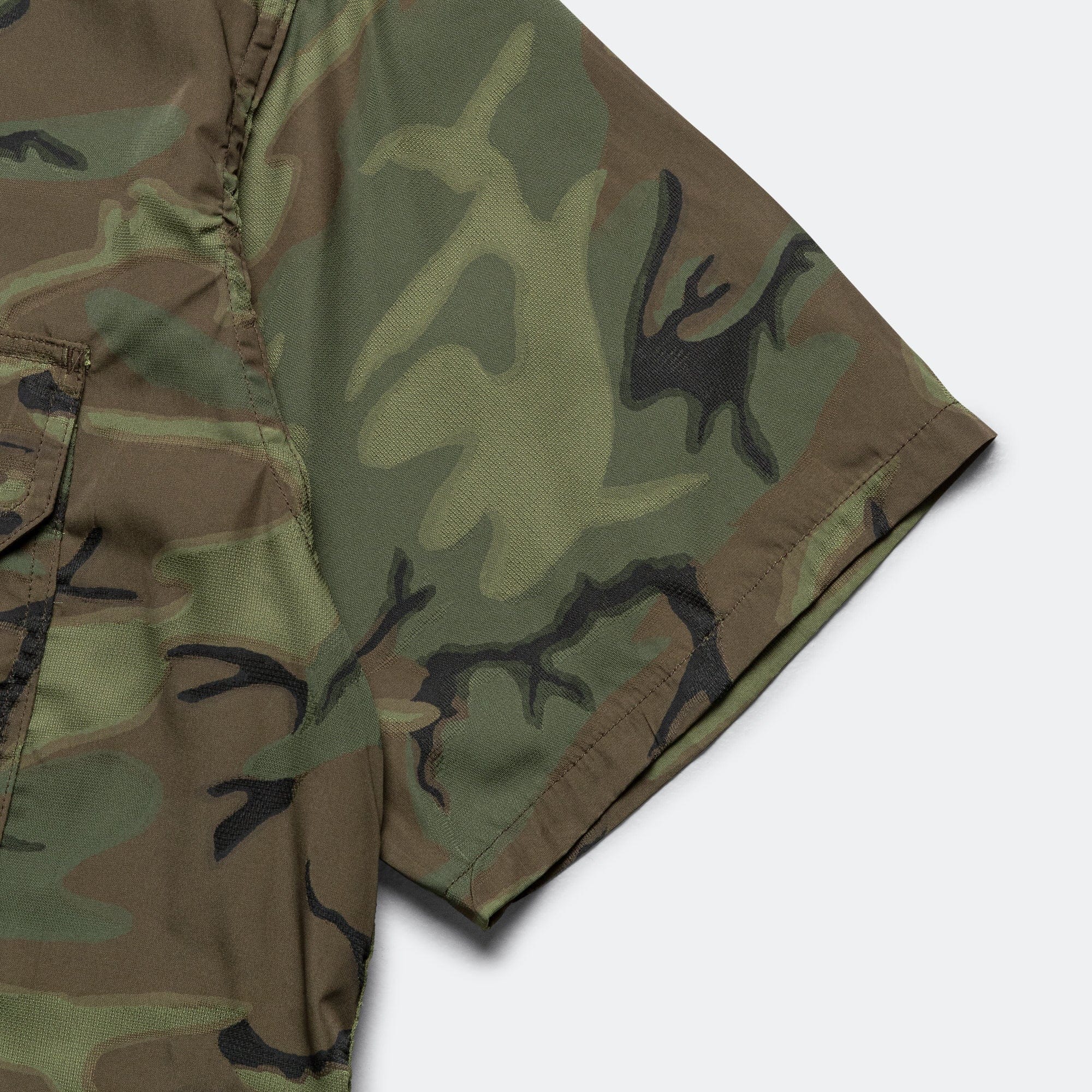 Beams Plus MIL - SHT Mesh Jacquard Mapping Print - ERDL Camo