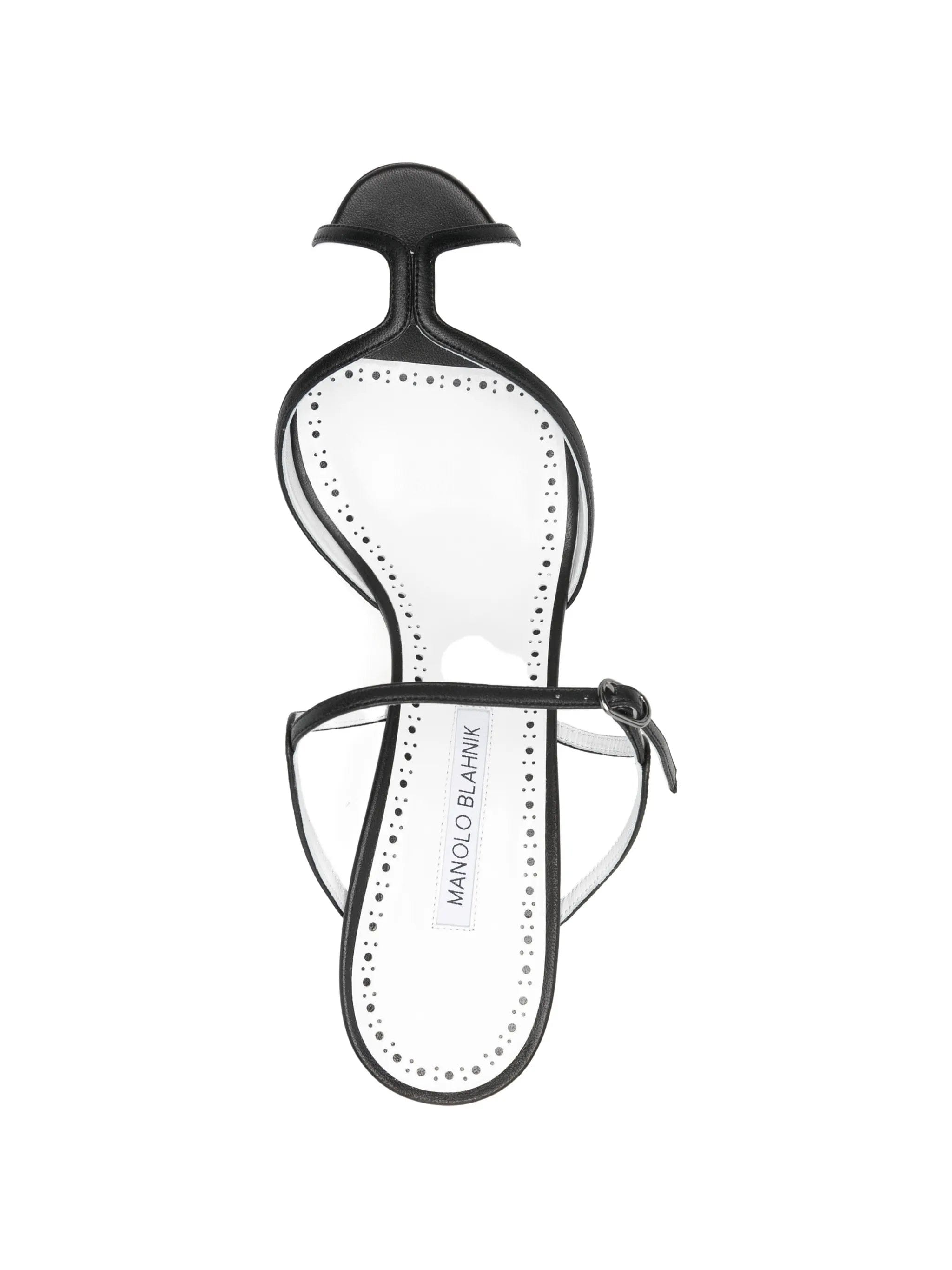 Manolo Blahnik heel strap leather sandals