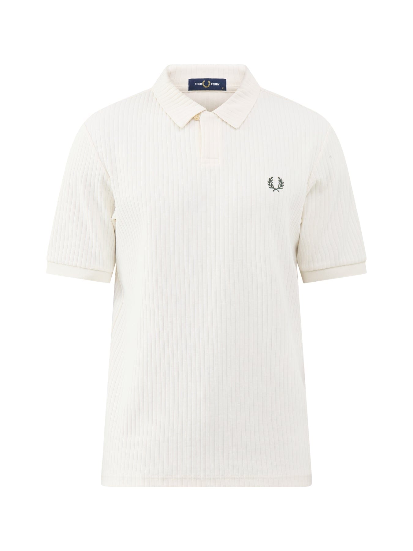 Fred Perry Drop Needle Jersey Polo Shirt Cream