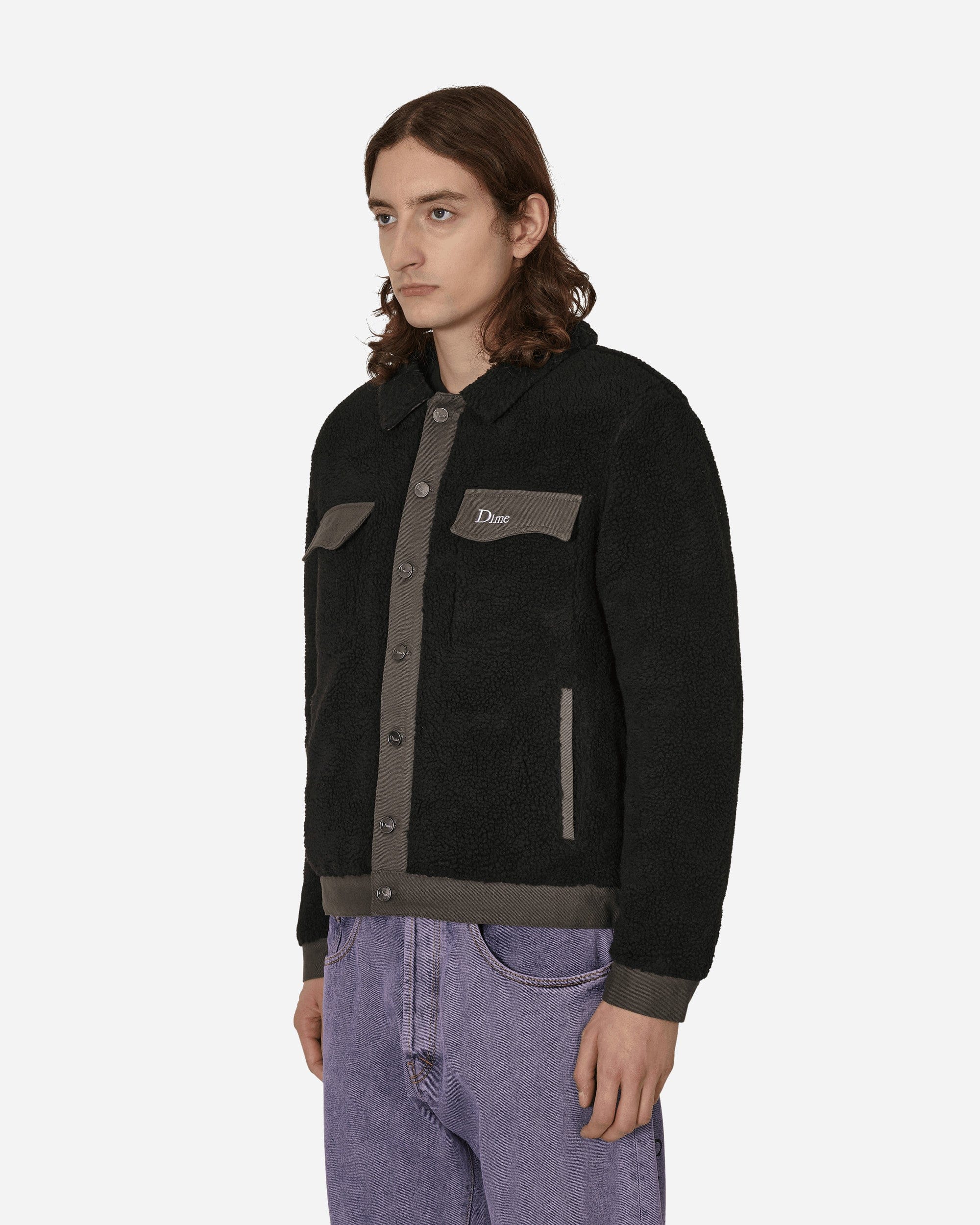 Dime Sherpa Denim Jacket Black