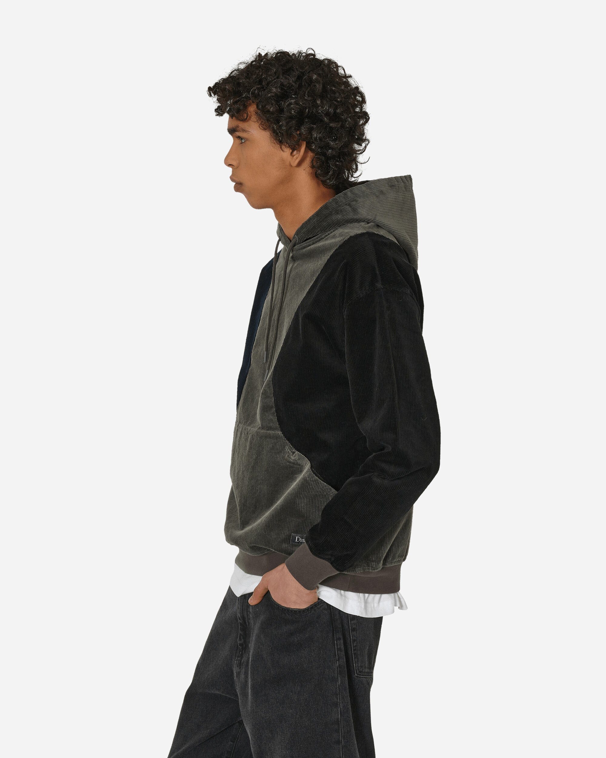 Dime Wave Corduroy Hoodie Charcoal