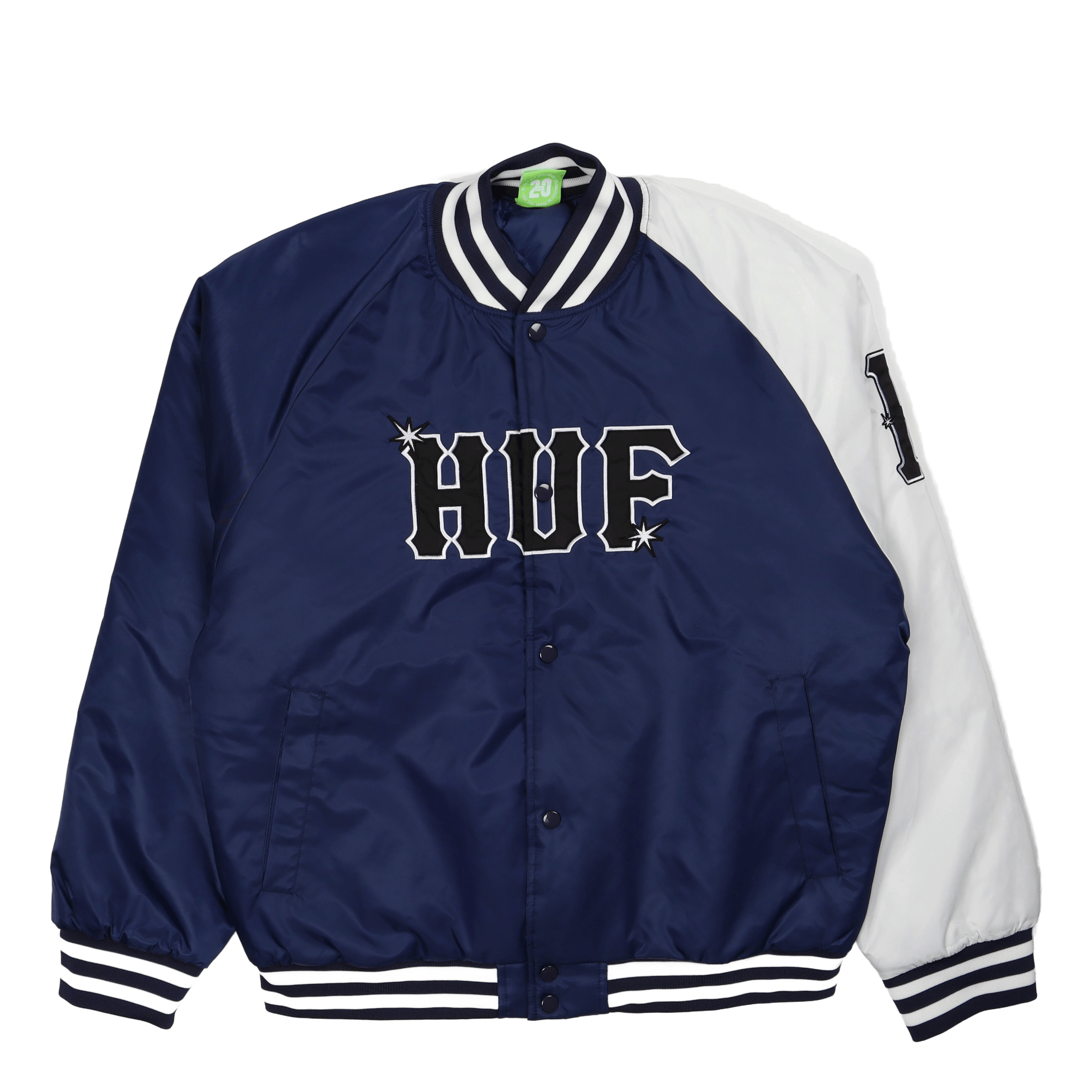 Huf Satin Baseball Jacket Navy