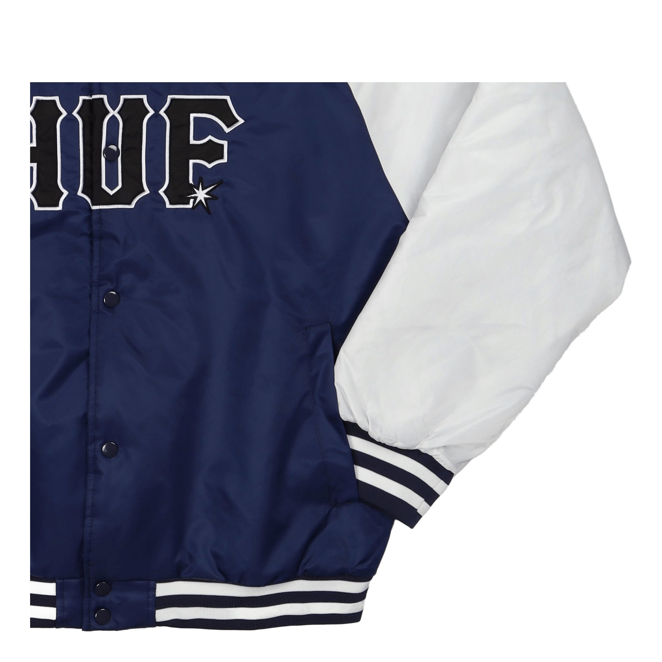Huf Satin Baseball Jacket Navy