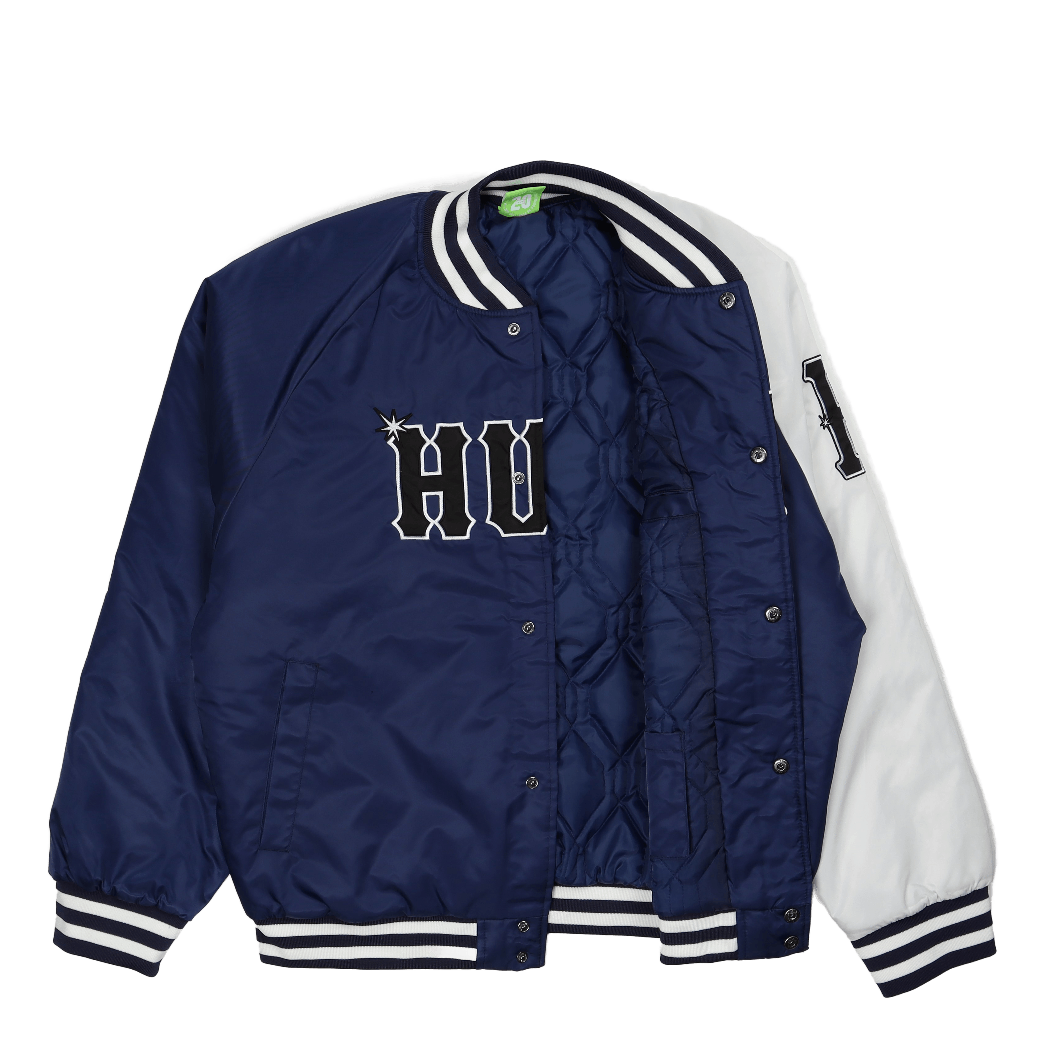 Huf Satin Baseball Jacket Navy
