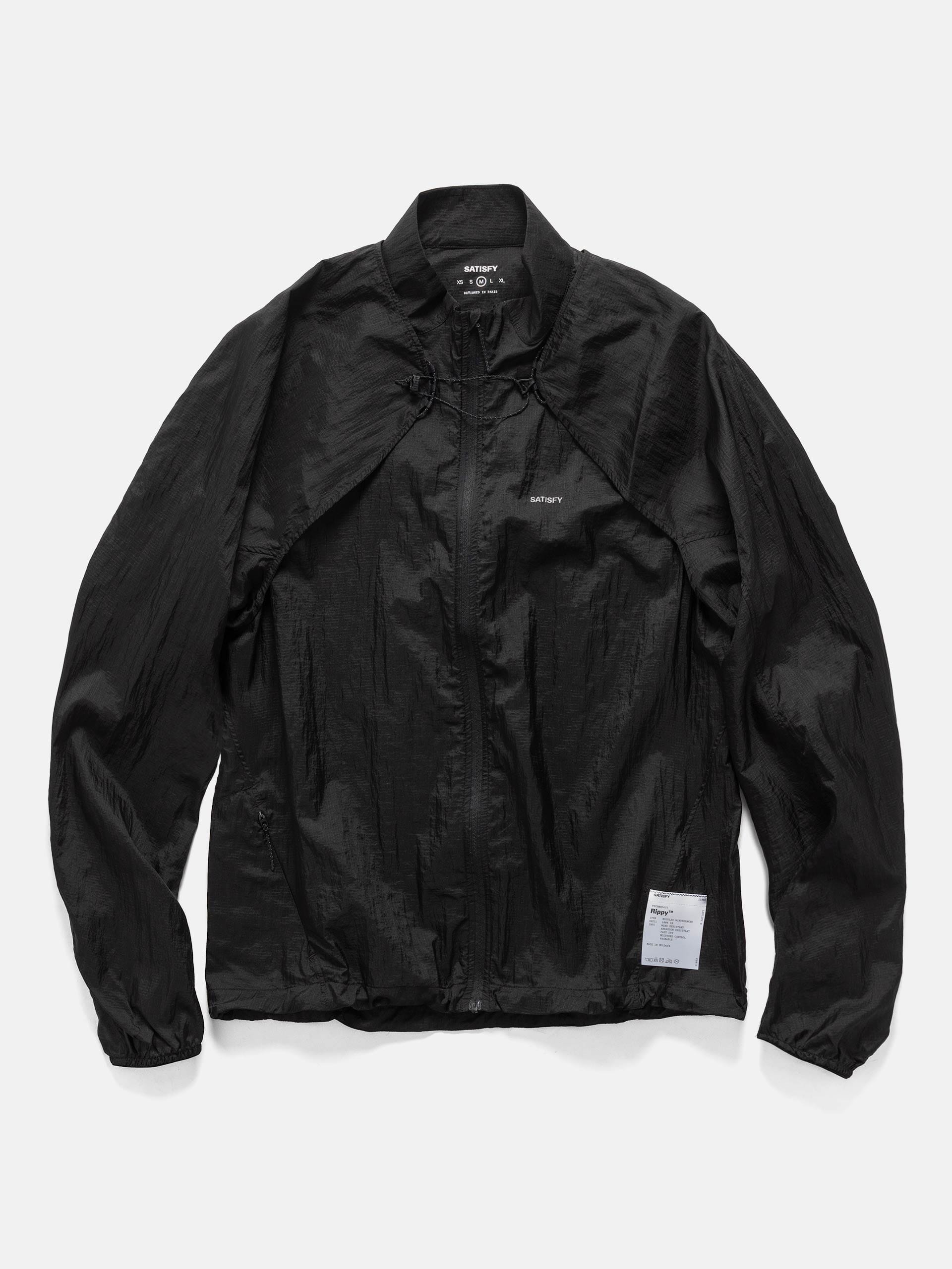 Satisfy Rippy Modular Windbreaker Black