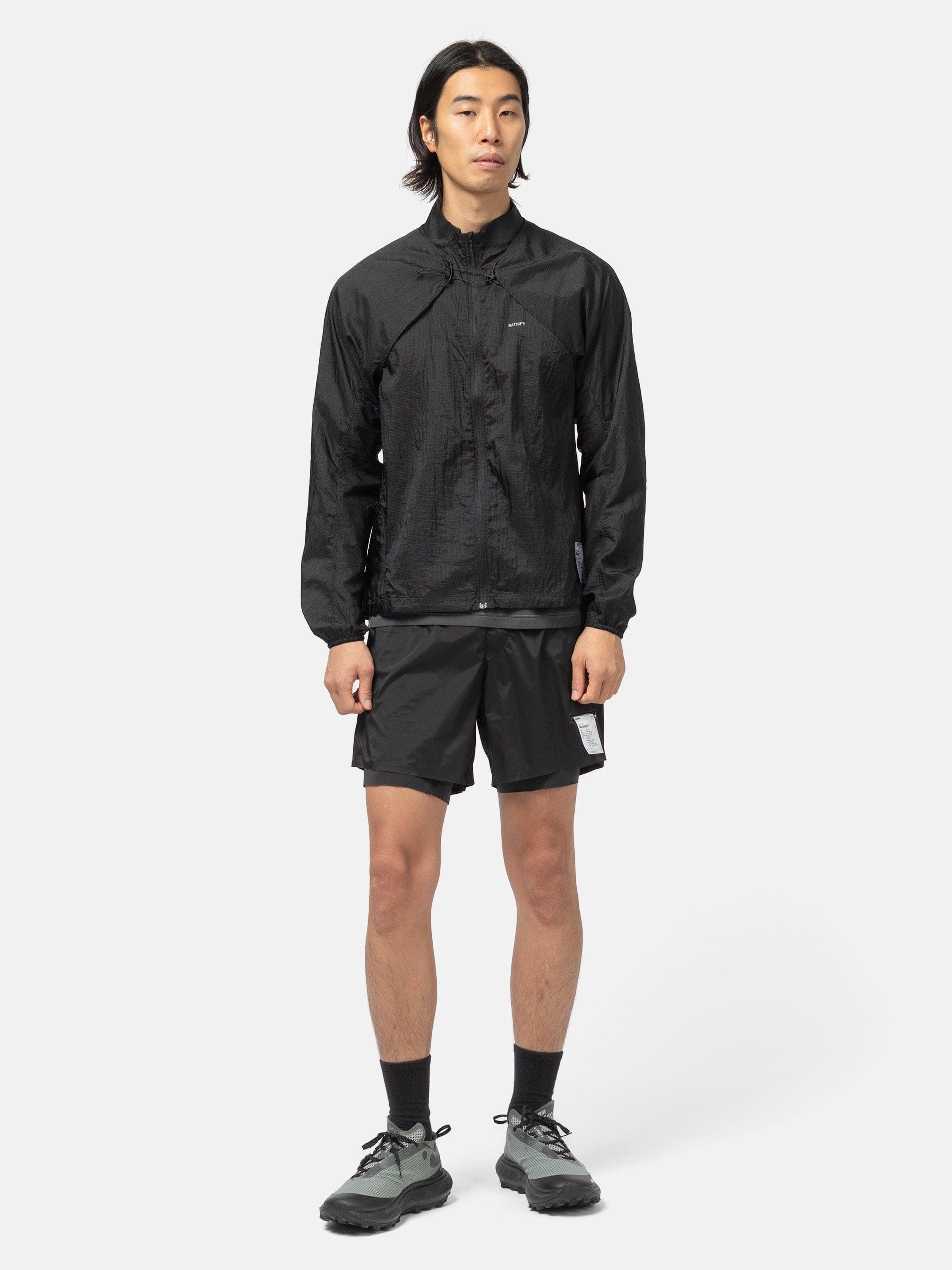 Satisfy Rippy Modular Windbreaker Black