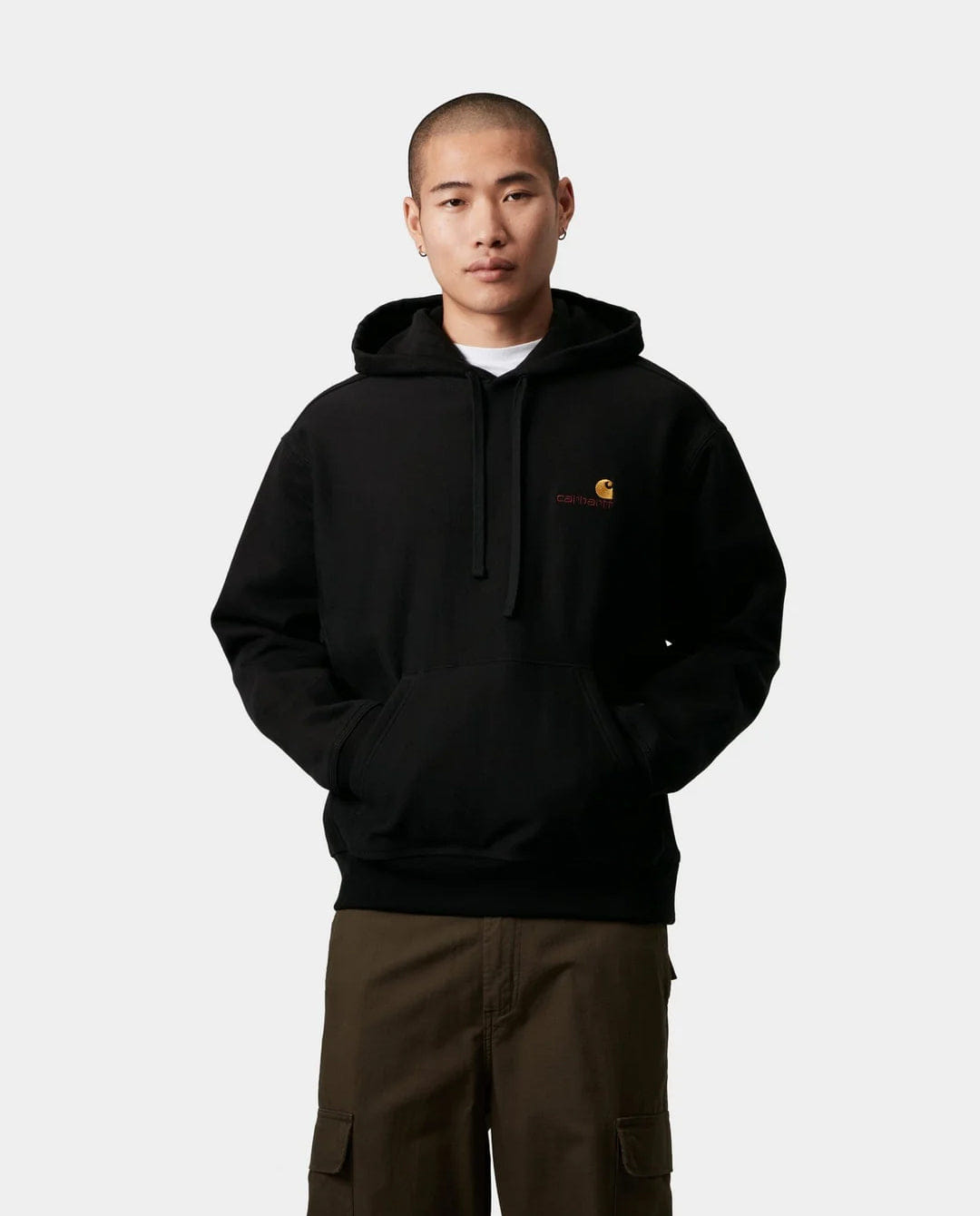 Carhartt WIP - Hooded American Script Sweat - Black