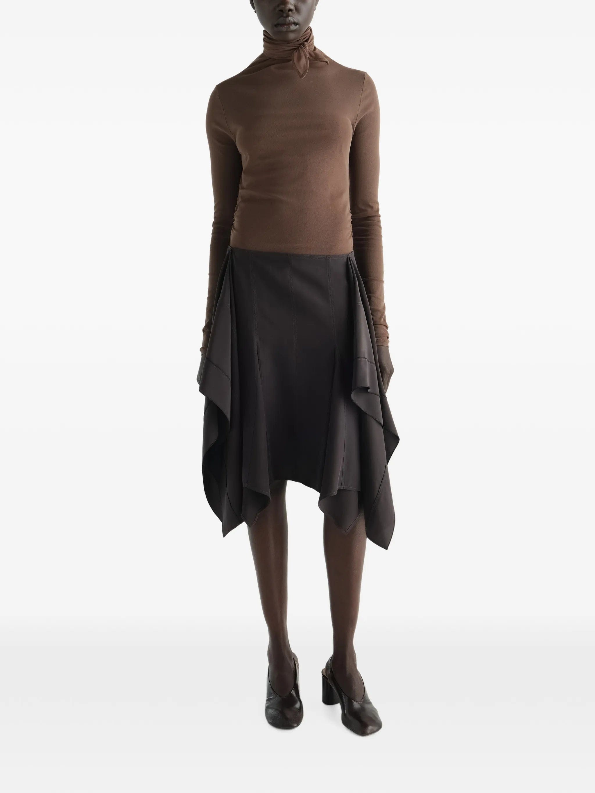 Lemaire ballerina scarf top in mesh jersey